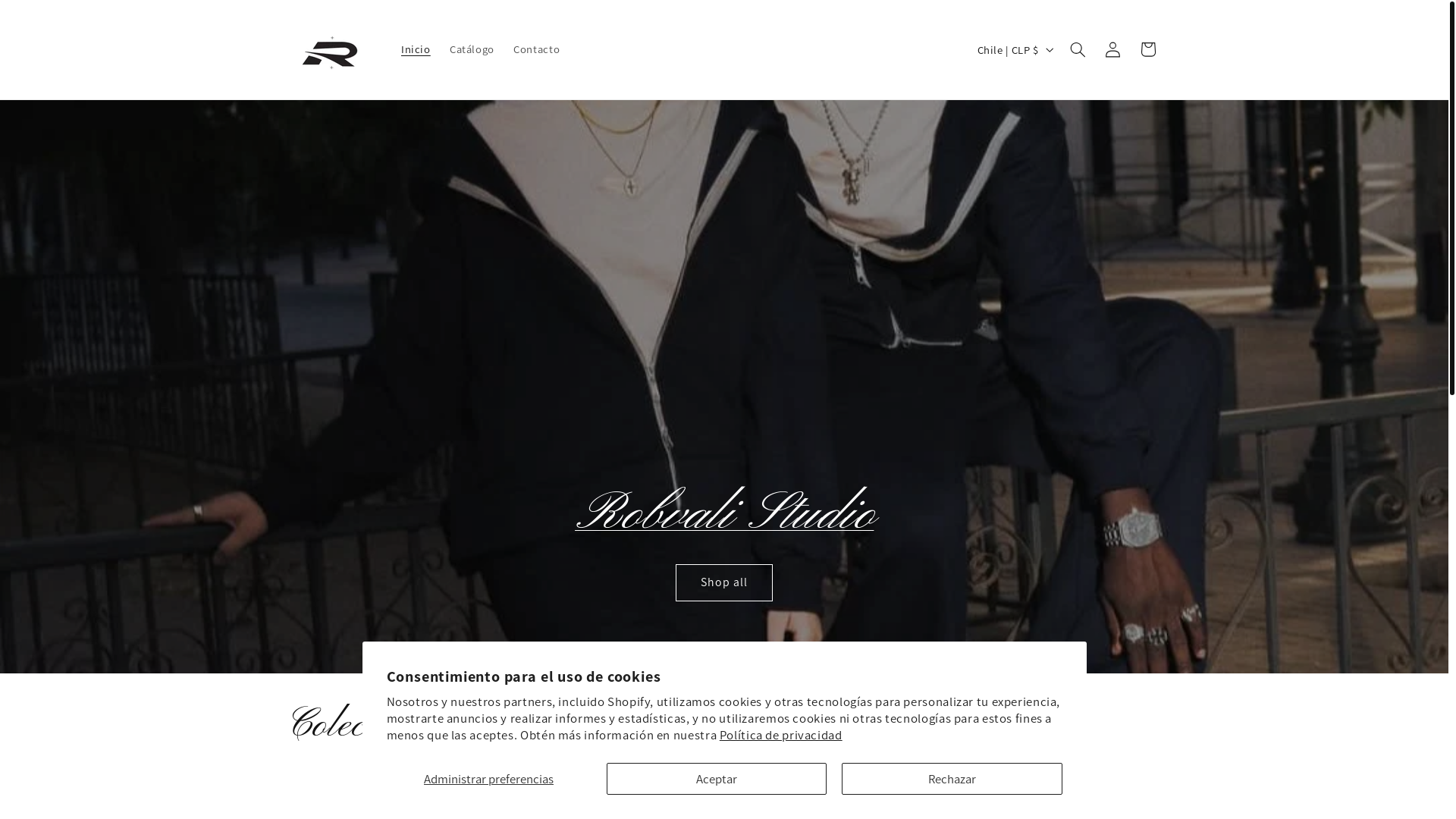 website screenshot of https://robvali.store/