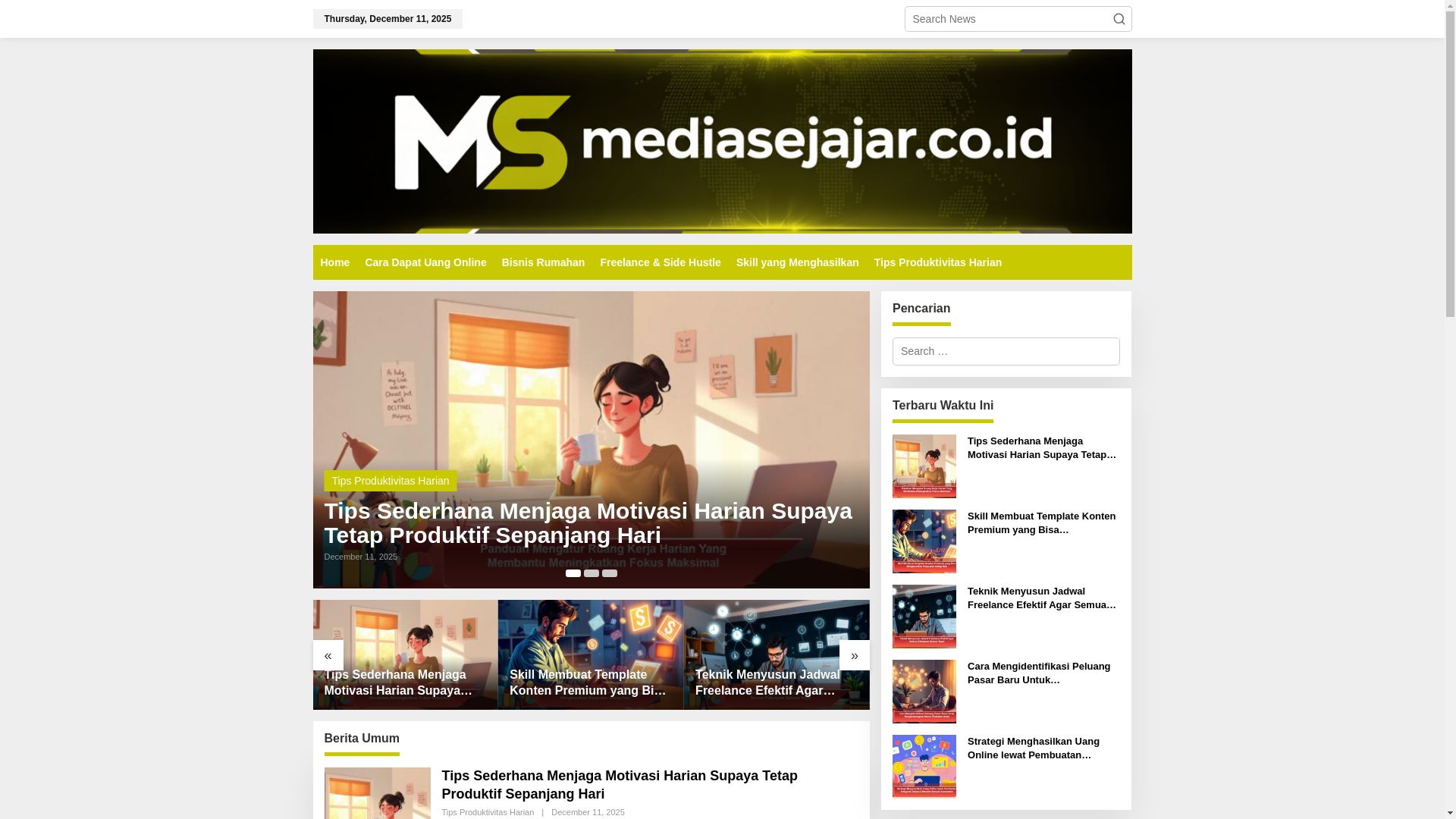 website screenshot of https://mediasejajar.co.id/