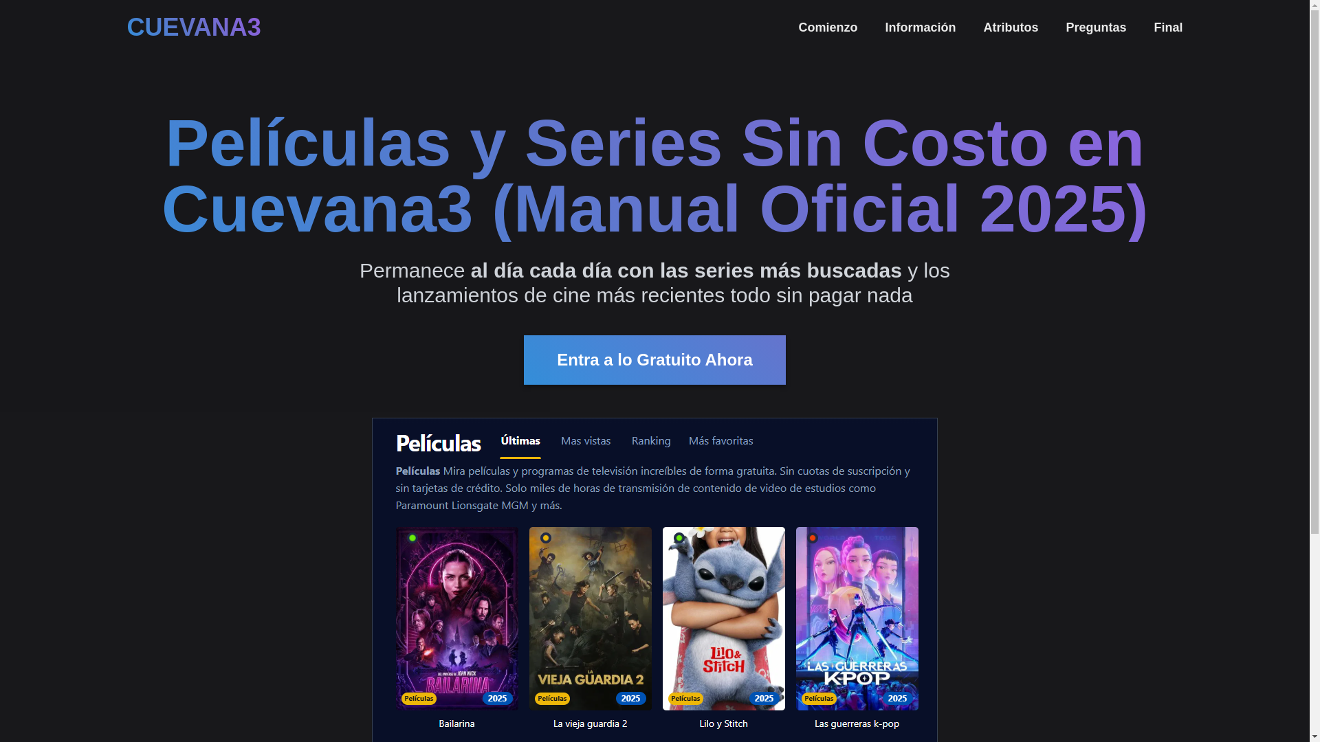 website screenshot of https://cuevana3-qn0f.pages.dev/