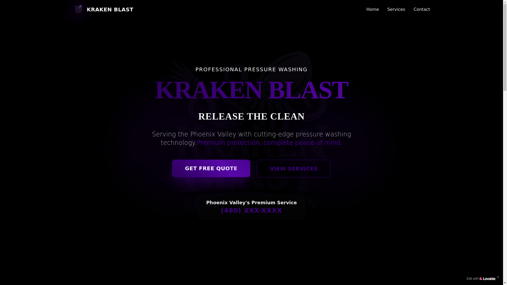 website screenshot of https://thekrakenblast.com/