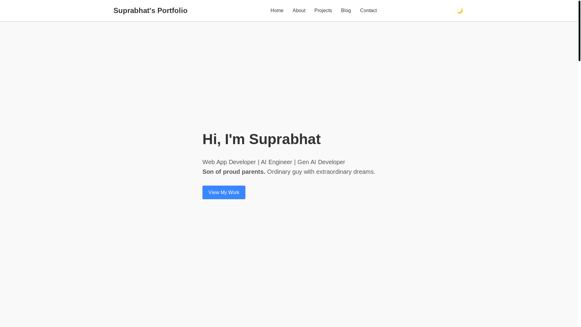 website screenshot of https://suprabhat.site/