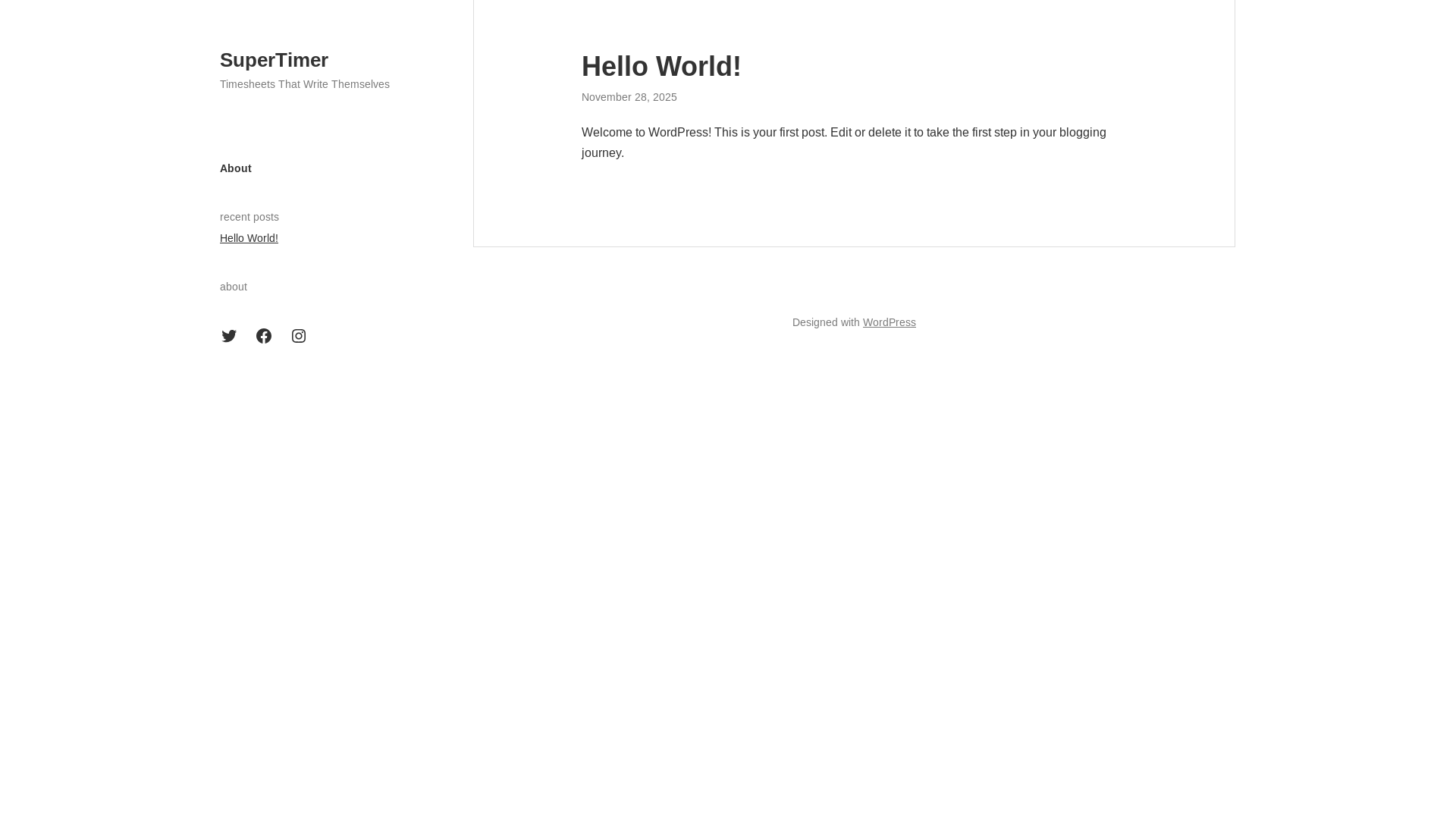 website screenshot of https://supertimer.blog/