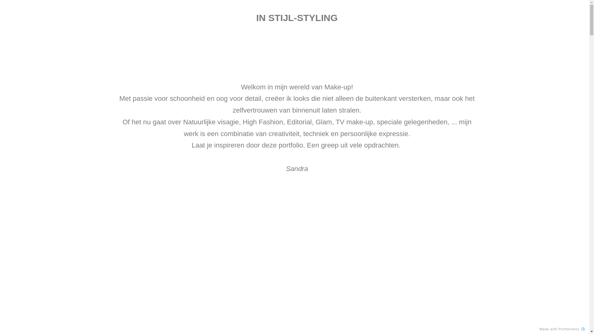 website screenshot of https://sandravenken.com/