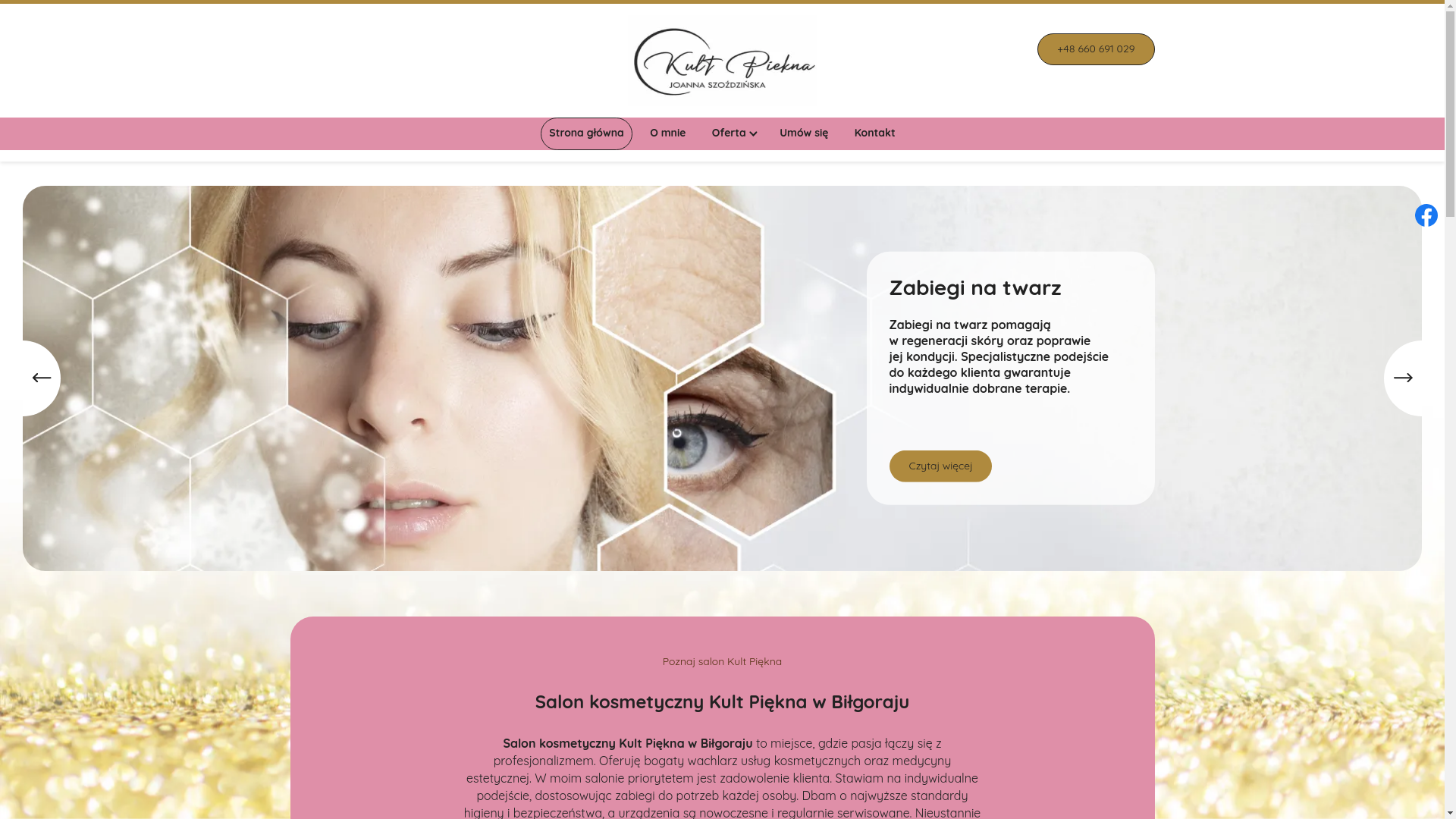 website screenshot of https://kultpiekna-bilgoraj.pl/