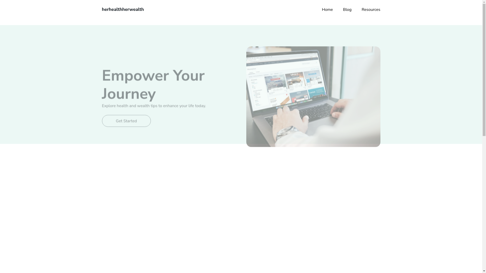 website screenshot of https://herhealthherwealth.com/