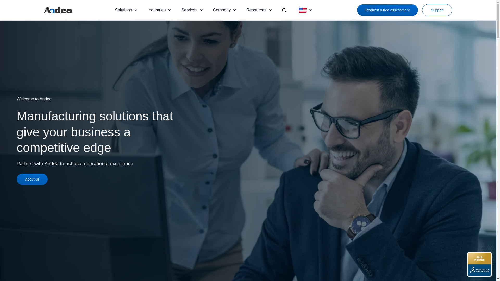 website screenshot of https://www.andea.com/