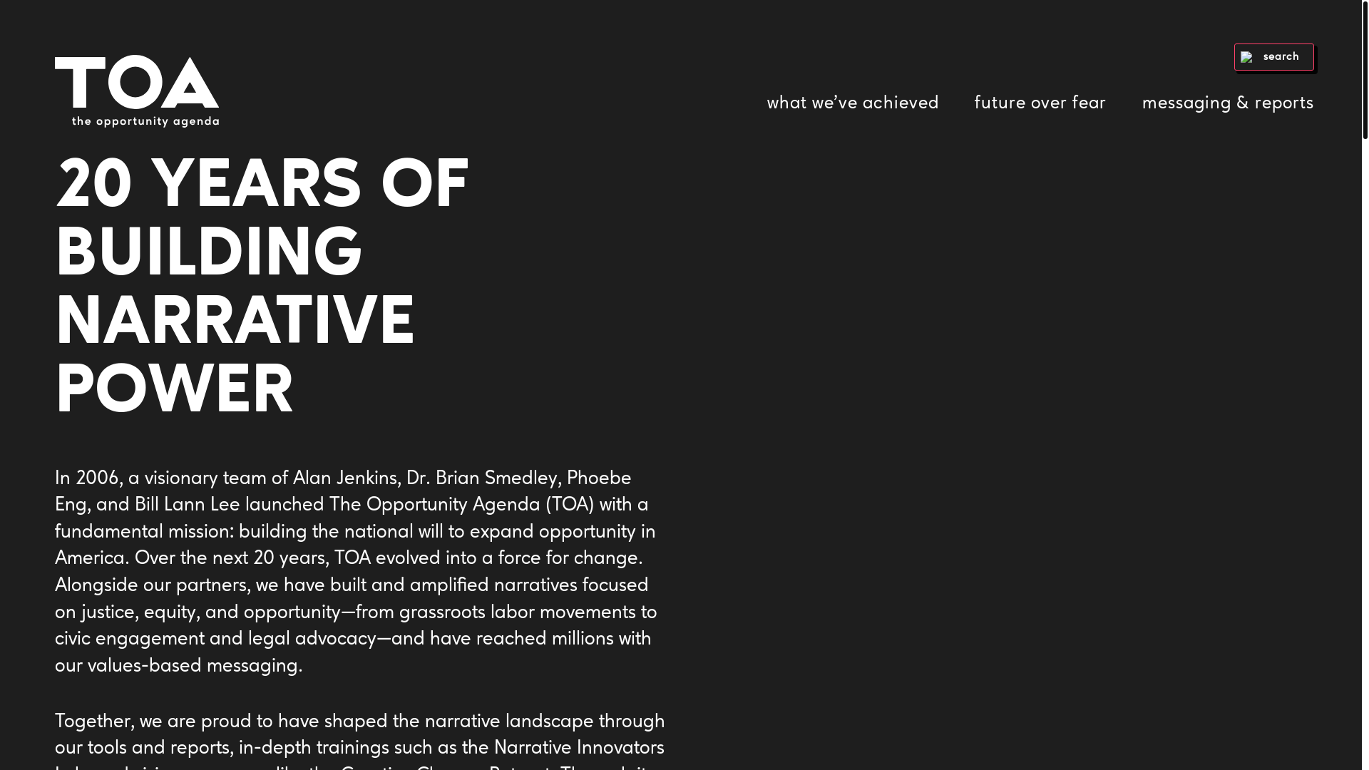 website screenshot of https://opp-agenda-static.pages.dev/