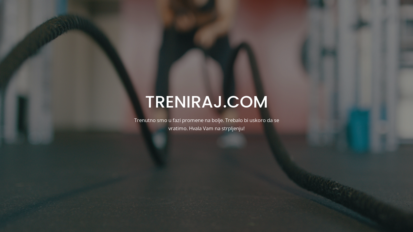 website screenshot of https://treniraj.com/
