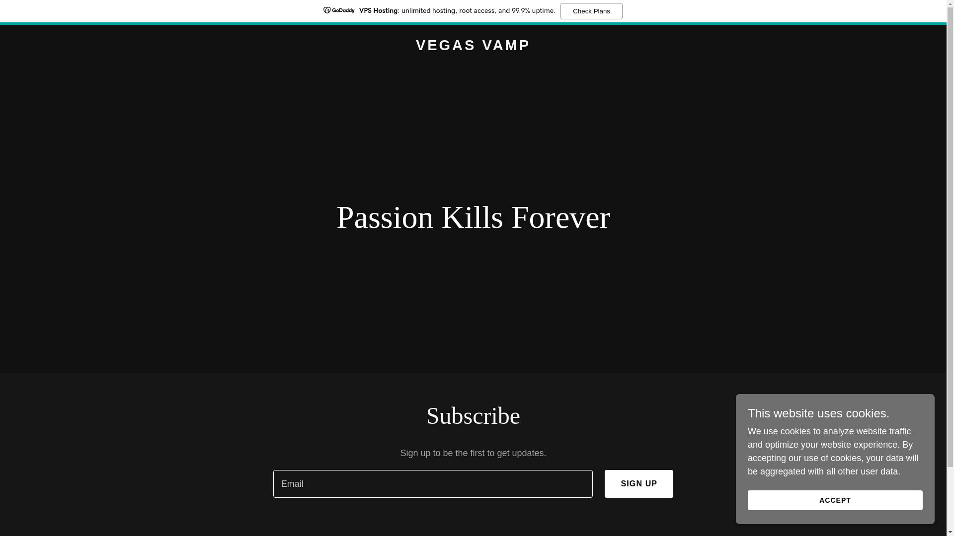 website screenshot of https://vegasvamp.xyz/