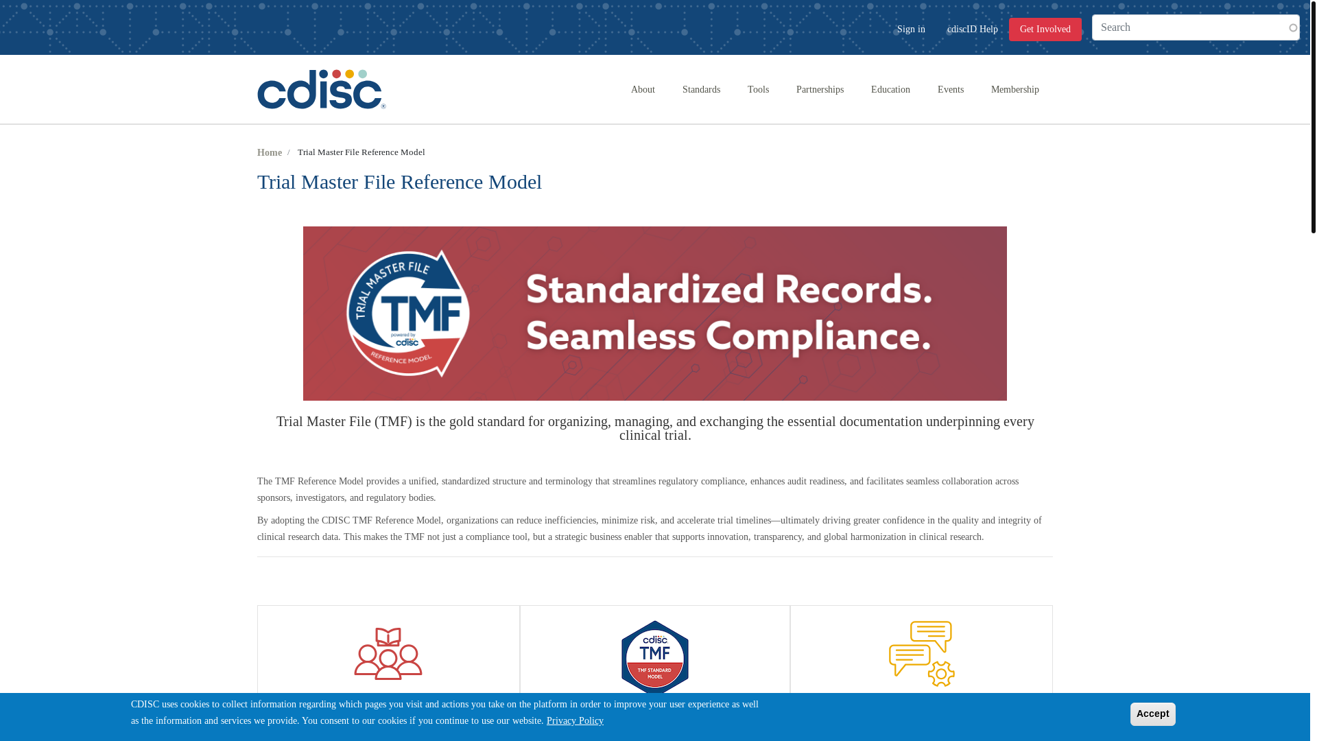 website screenshot of https://tmfstandardmodel.com/