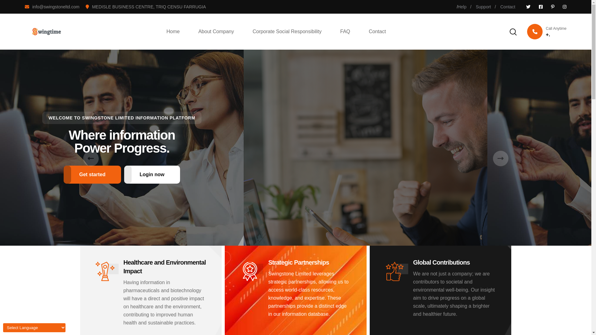 website screenshot of https://swingstoneltd.com/