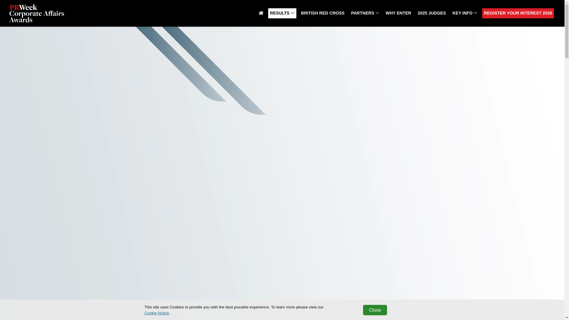 website screenshot of https://corporateaffairsawards.co.uk/