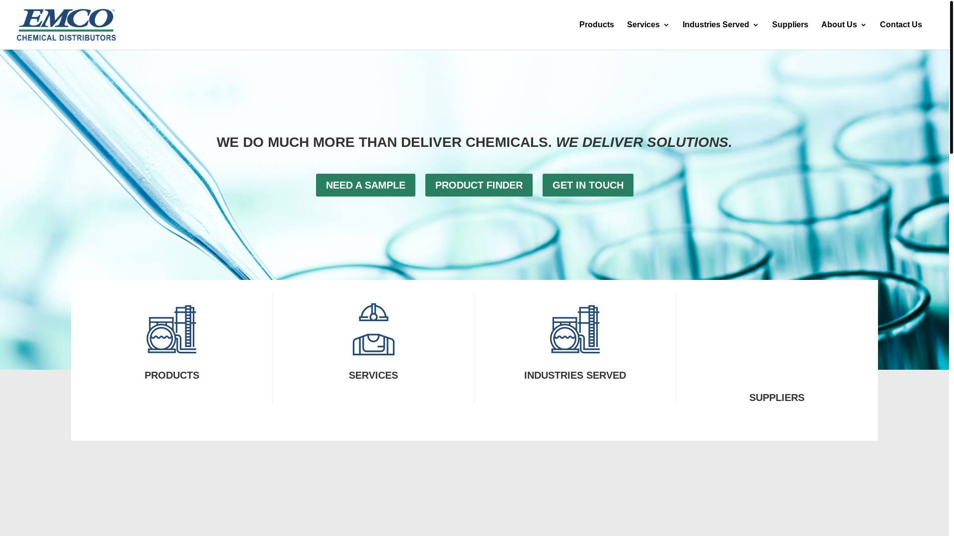 website screenshot of https://emcochemglobal.com/
