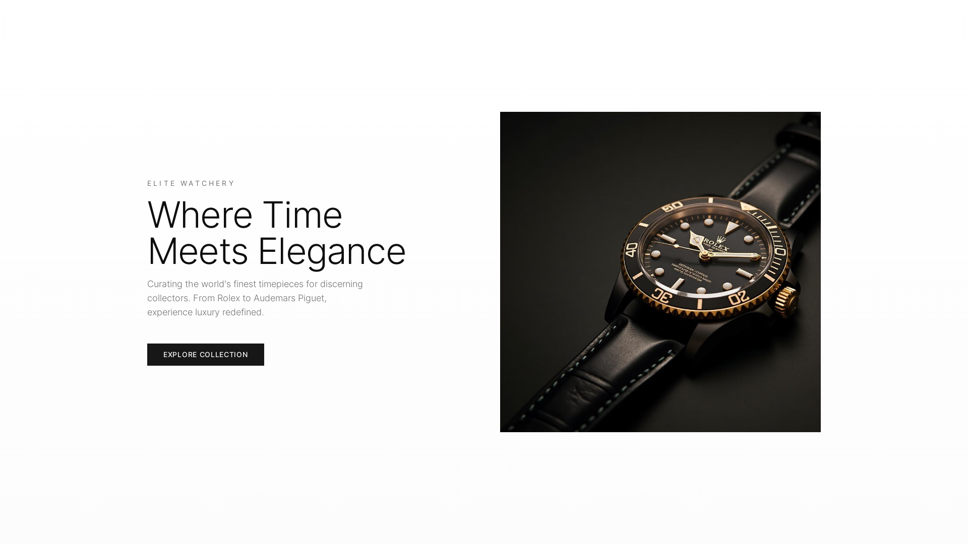 website screenshot of https://elitewatchery.com/