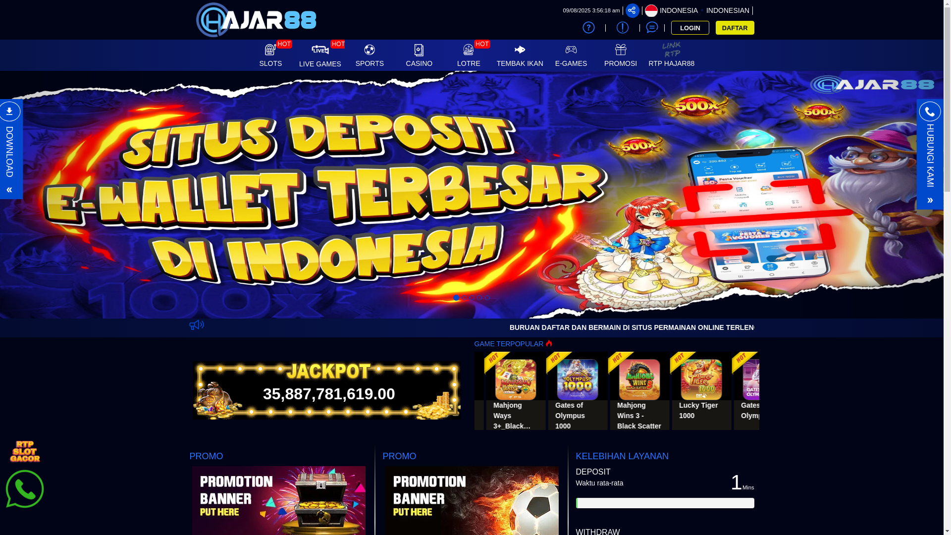 website screenshot of https://hajar88merdeka.com/