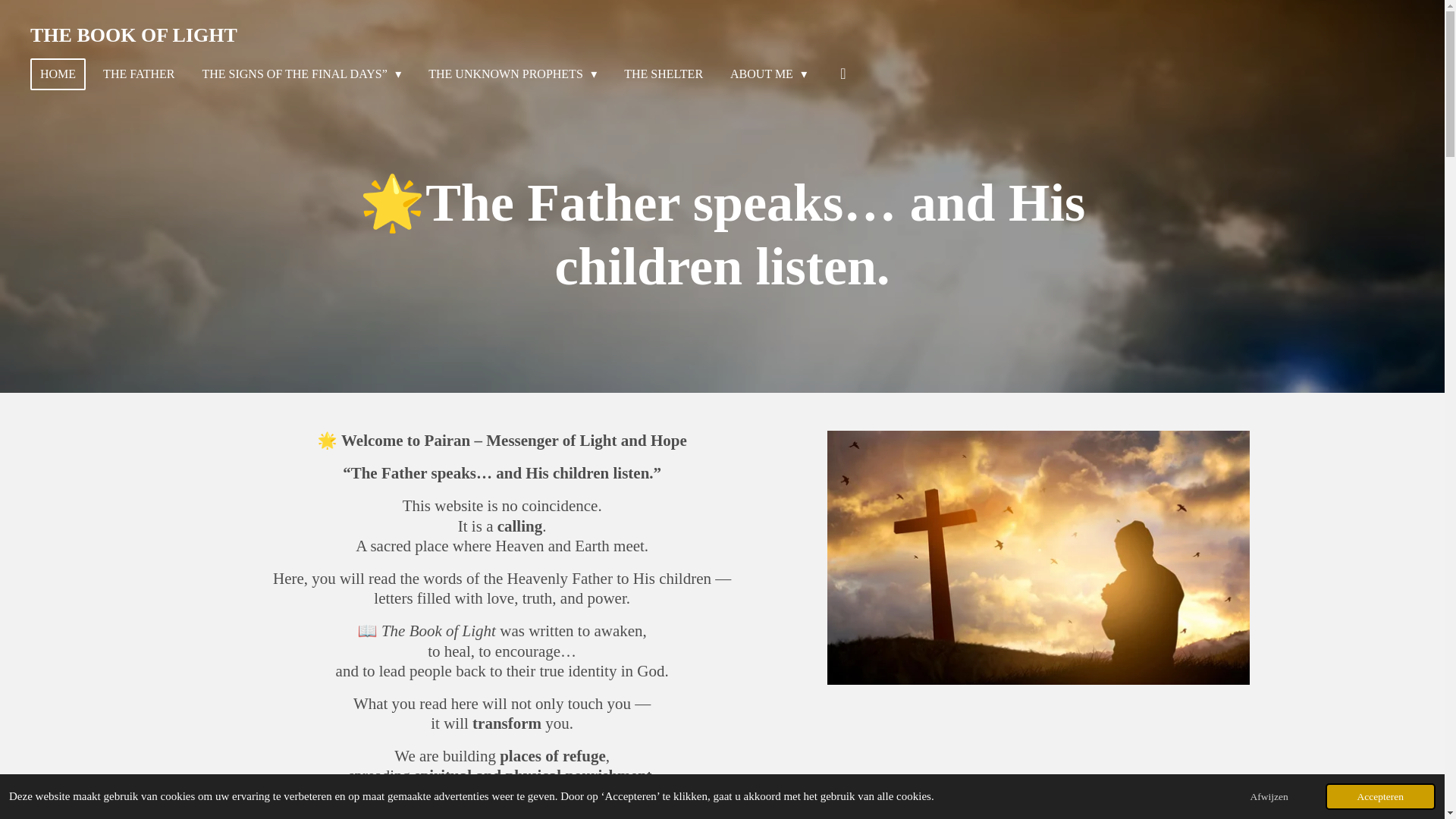 website screenshot of https://bookoflight.eu/