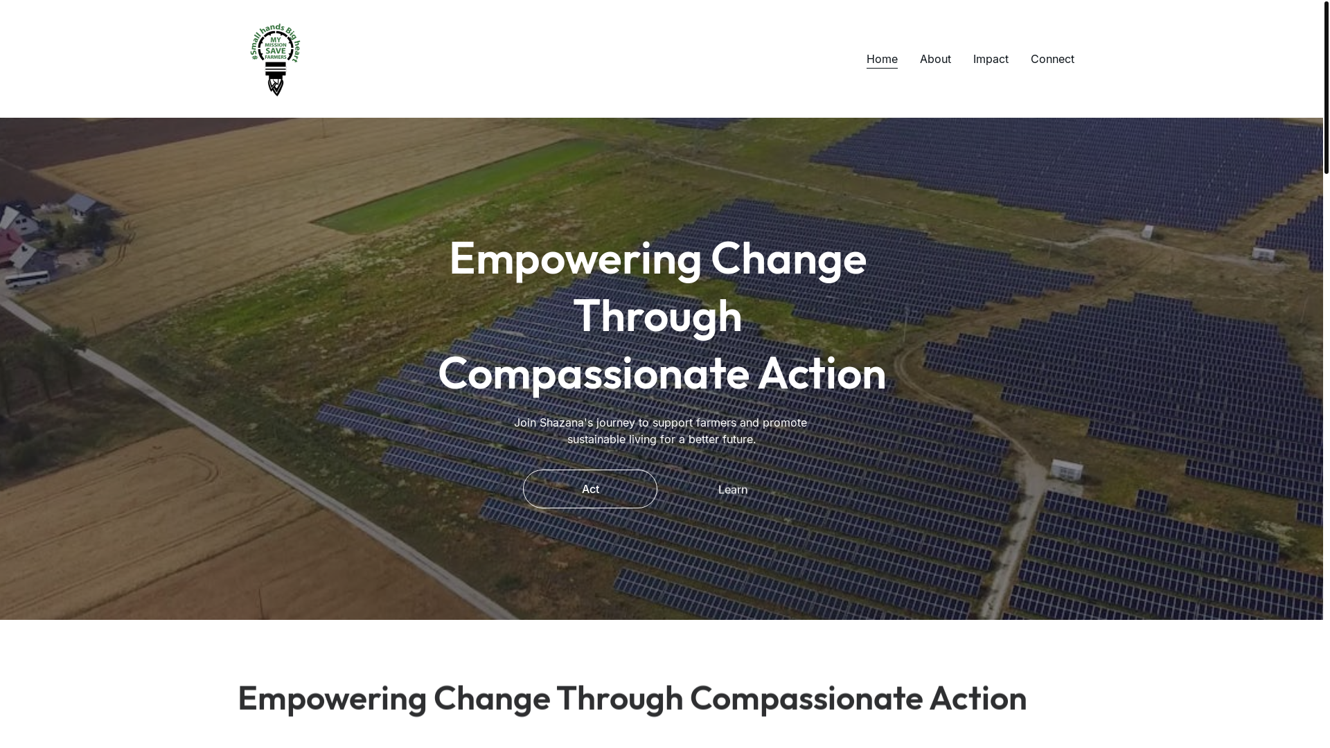 website screenshot of https://smallhandsbigheart.in/