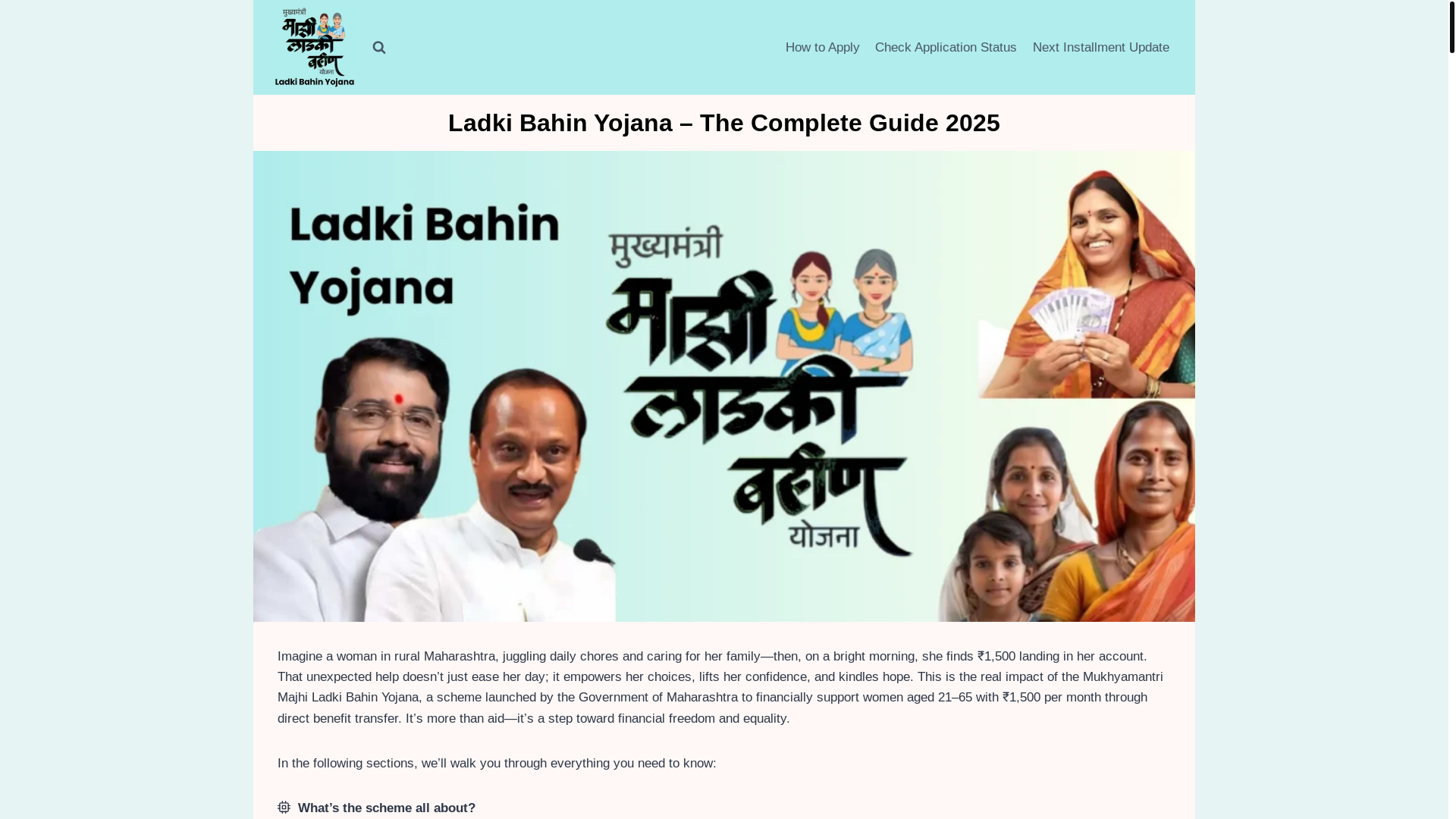website screenshot of https://ladkibahin-yojana.org/