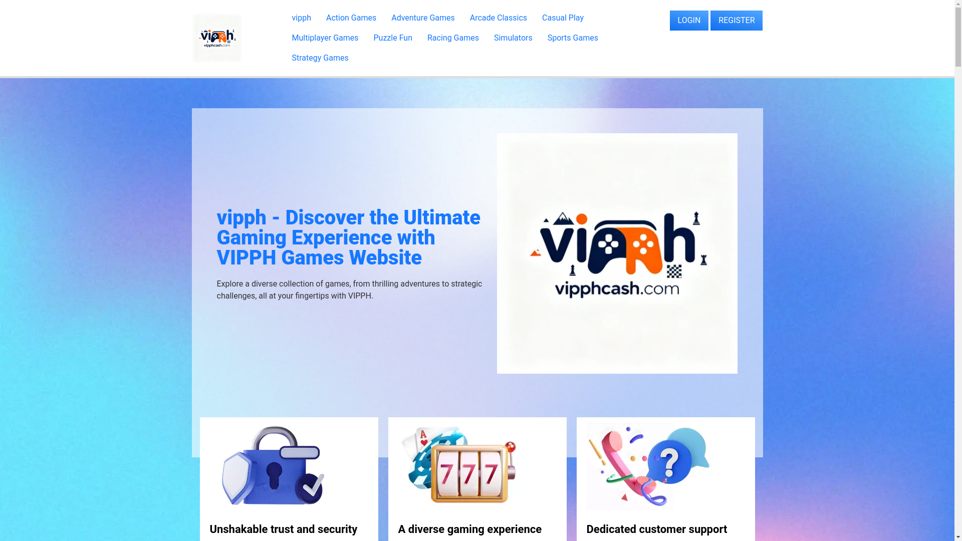 website screenshot of https://vipphcash.com/