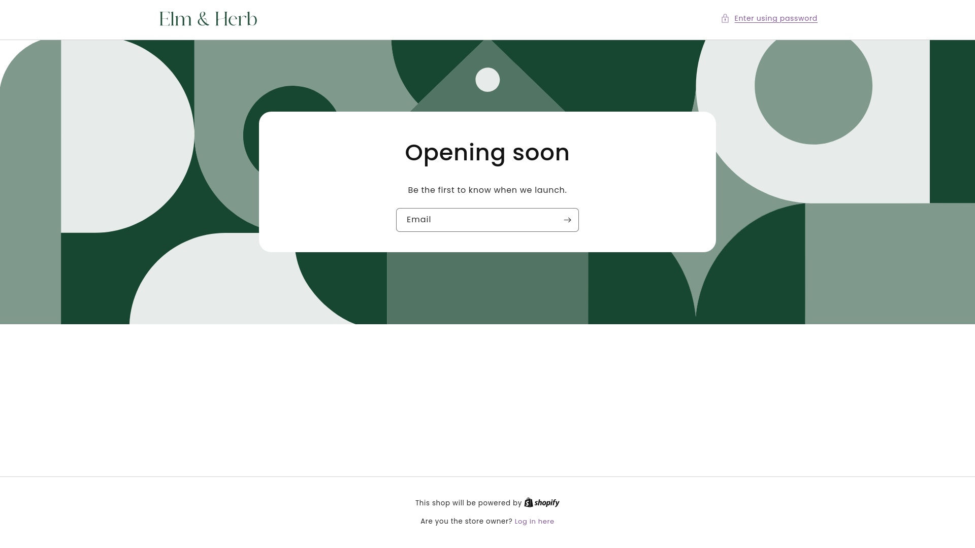 website screenshot of https://elmandherb.com/