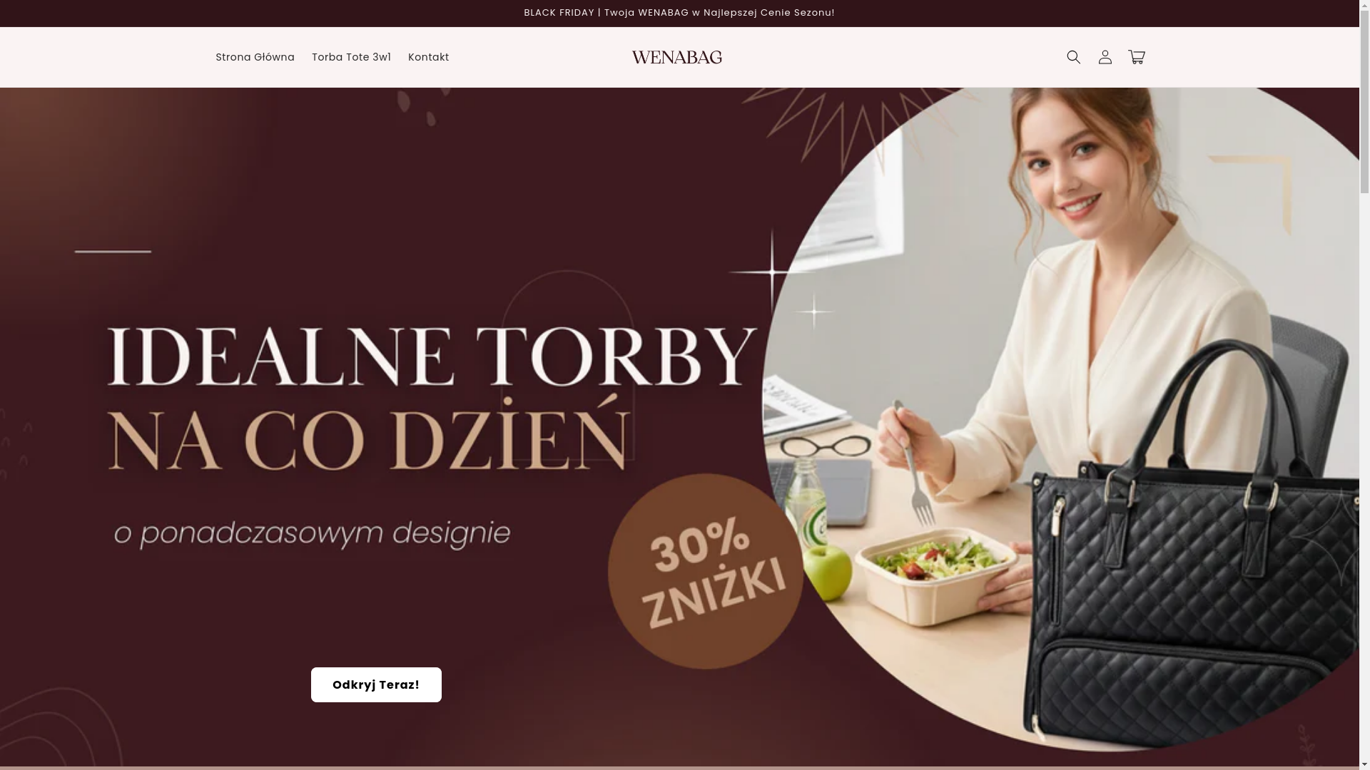 website screenshot of https://wenabag.com/