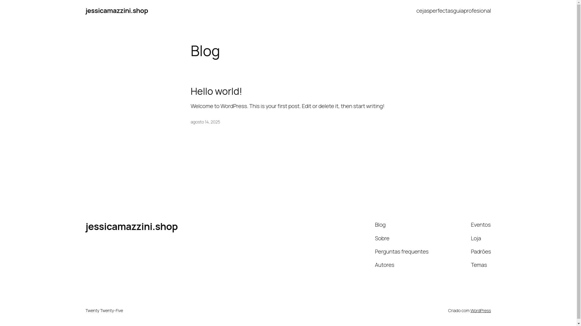 website screenshot of https://jessicamazzini.shop/