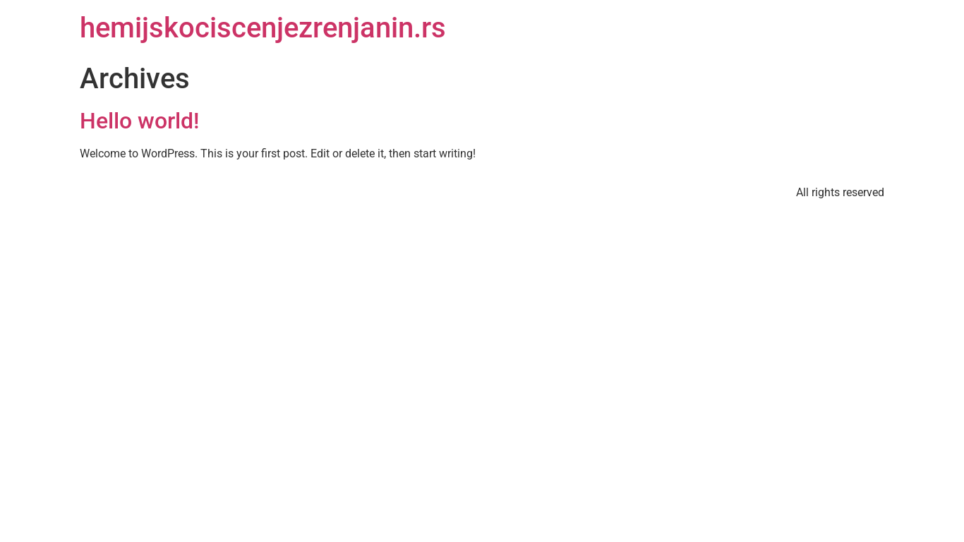 website screenshot of https://hemijskociscenjezrenjanin.rs/