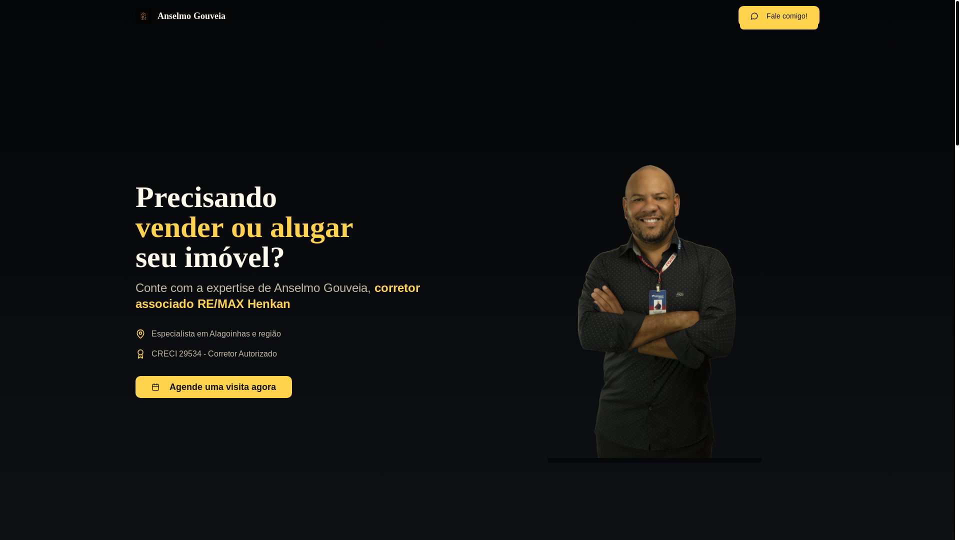 website screenshot of https://anselmogouveia.com.br/