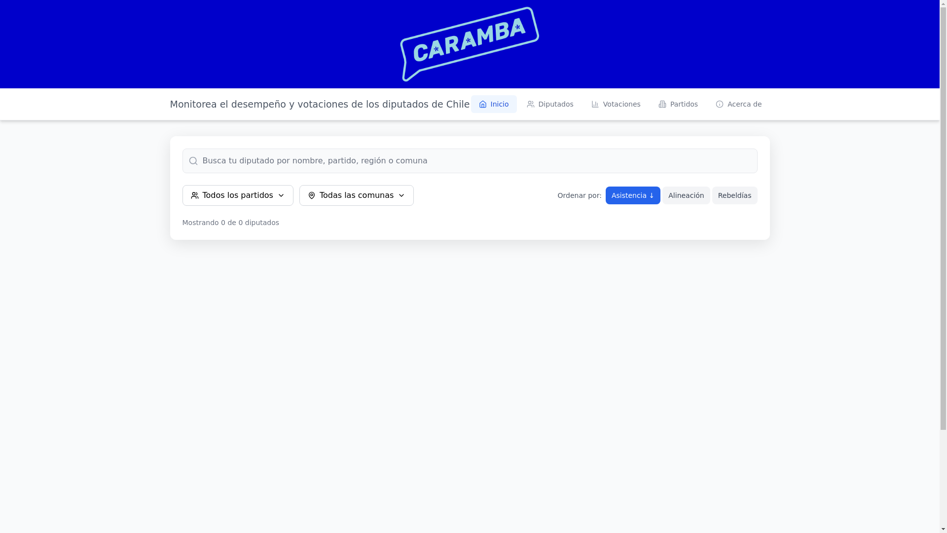 website screenshot of https://carambatuvoto.com/