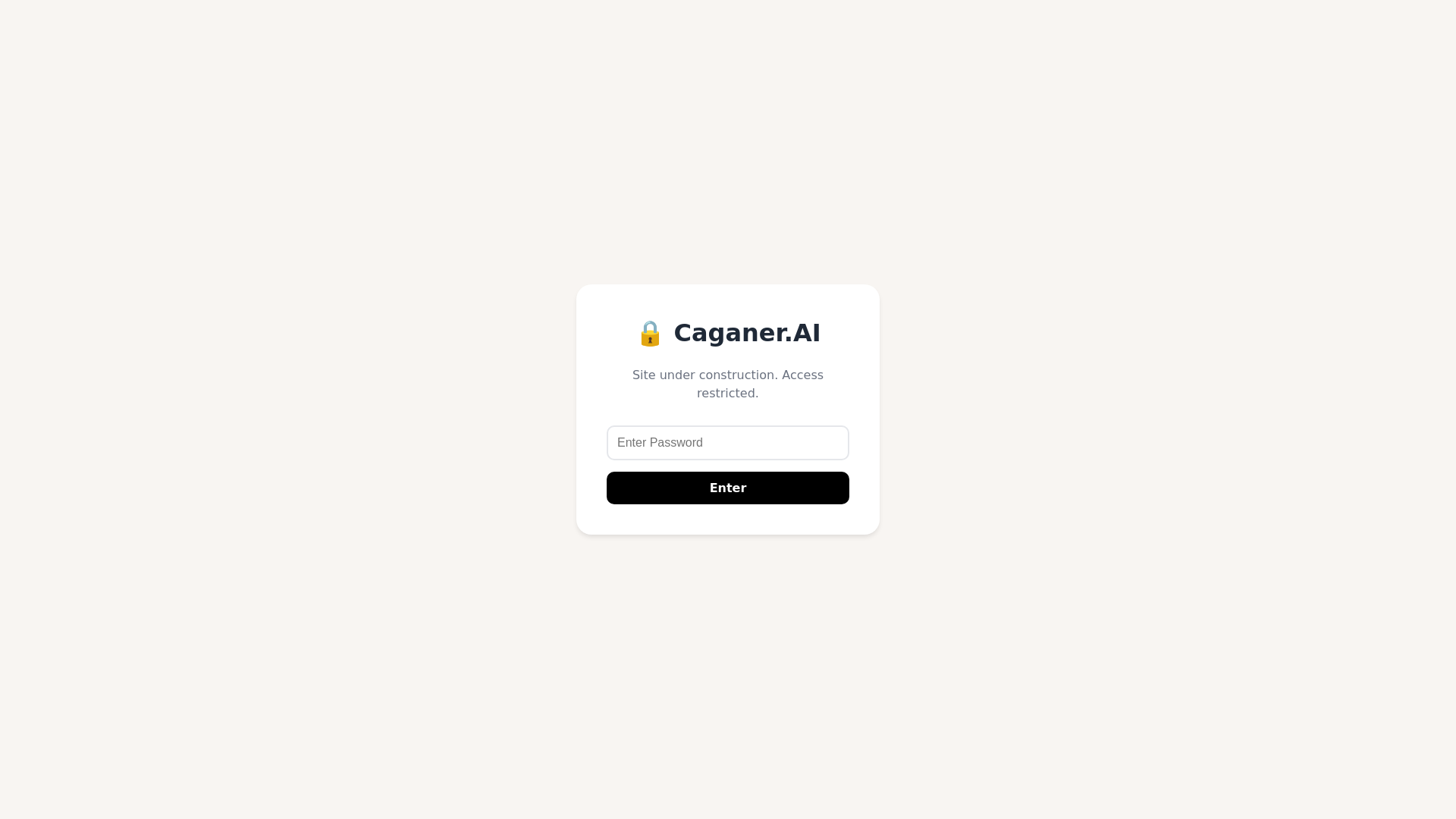 website screenshot of https://caganer.ai/