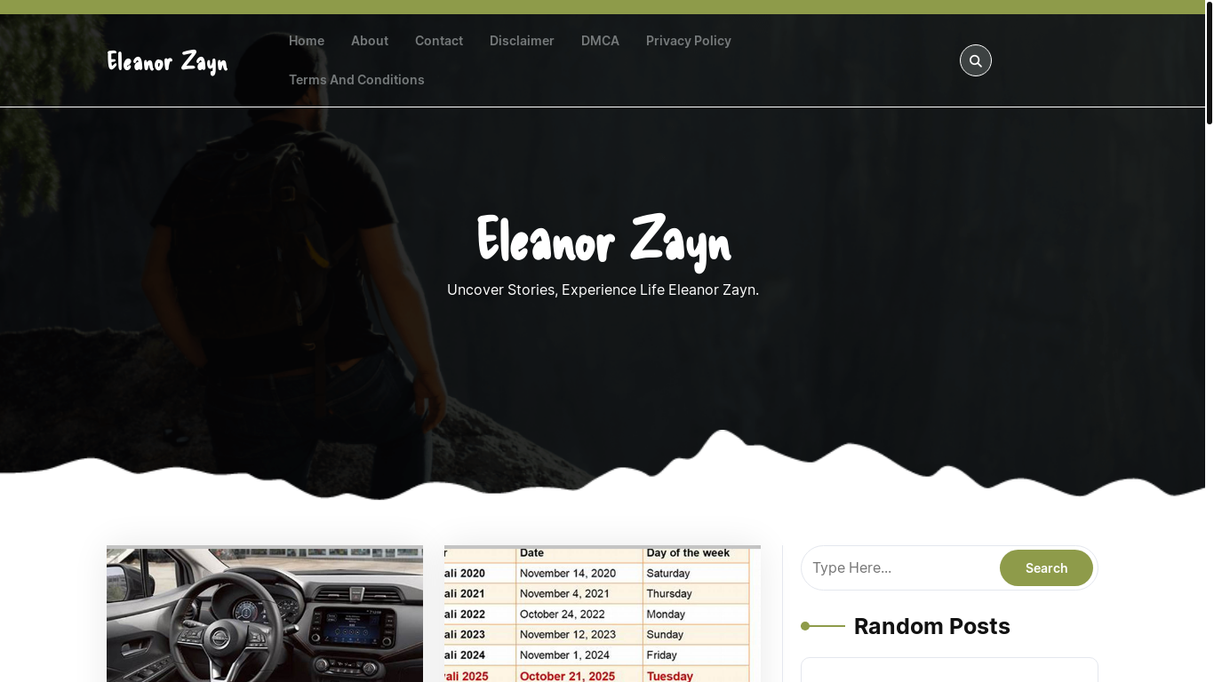 website screenshot of https://eleanorzayn.pages.dev/