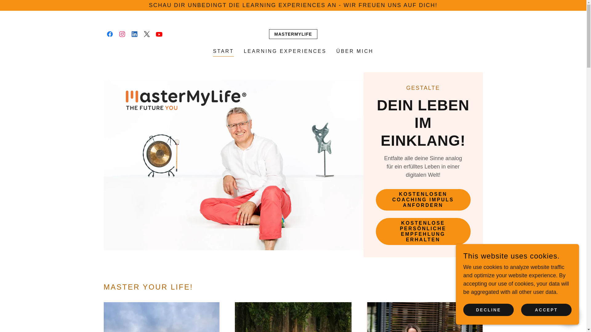 website screenshot of https://mastermylife.ch/