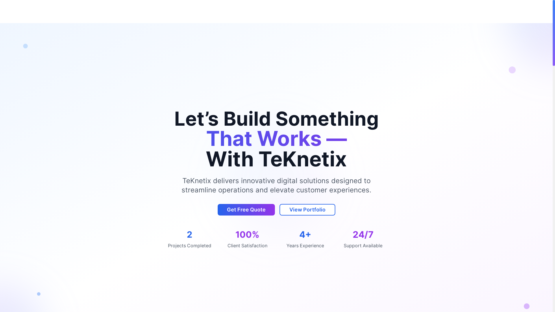website screenshot of https://teknetix.co.za/
