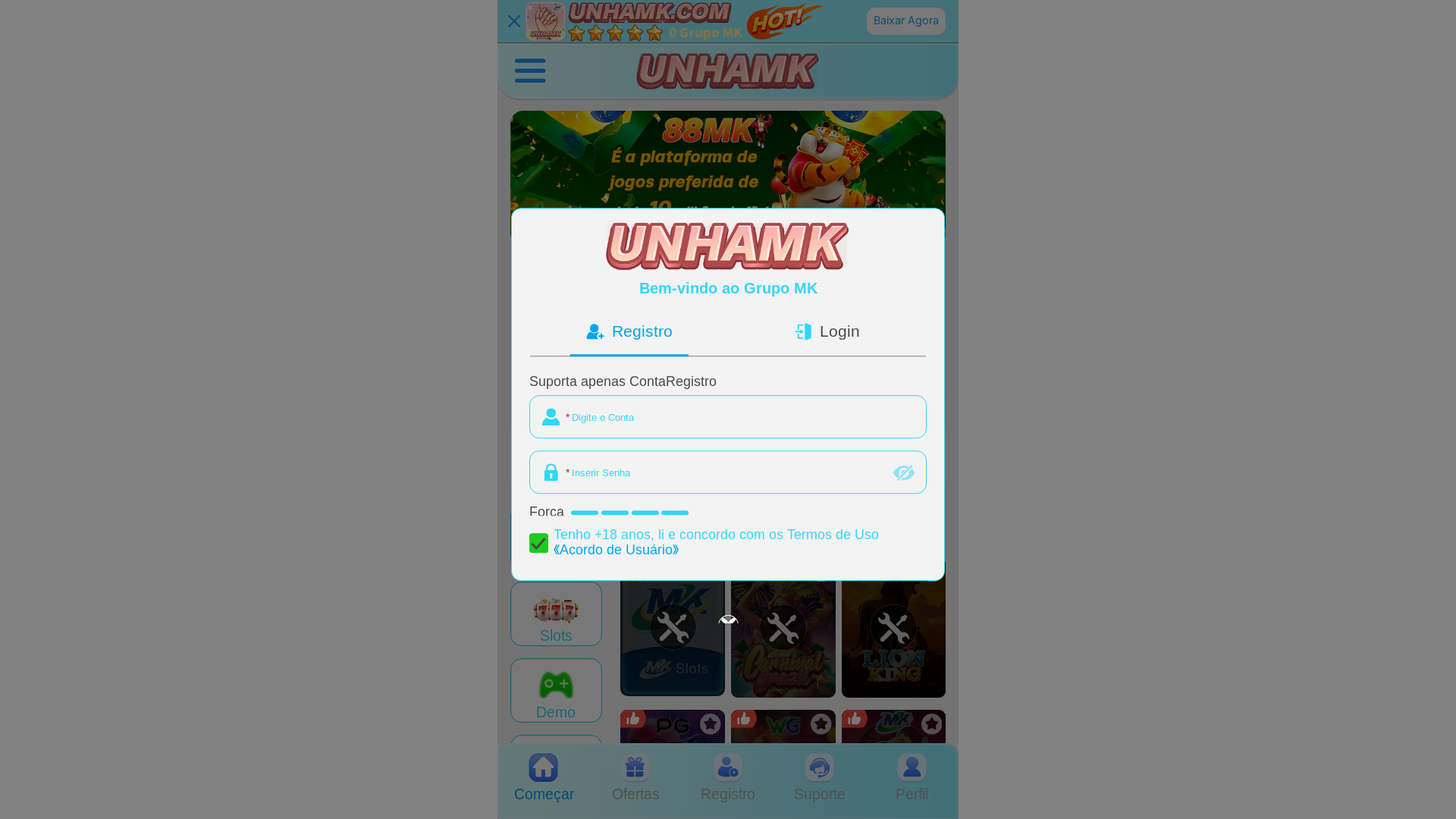 website screenshot of https://unhamk.vip/