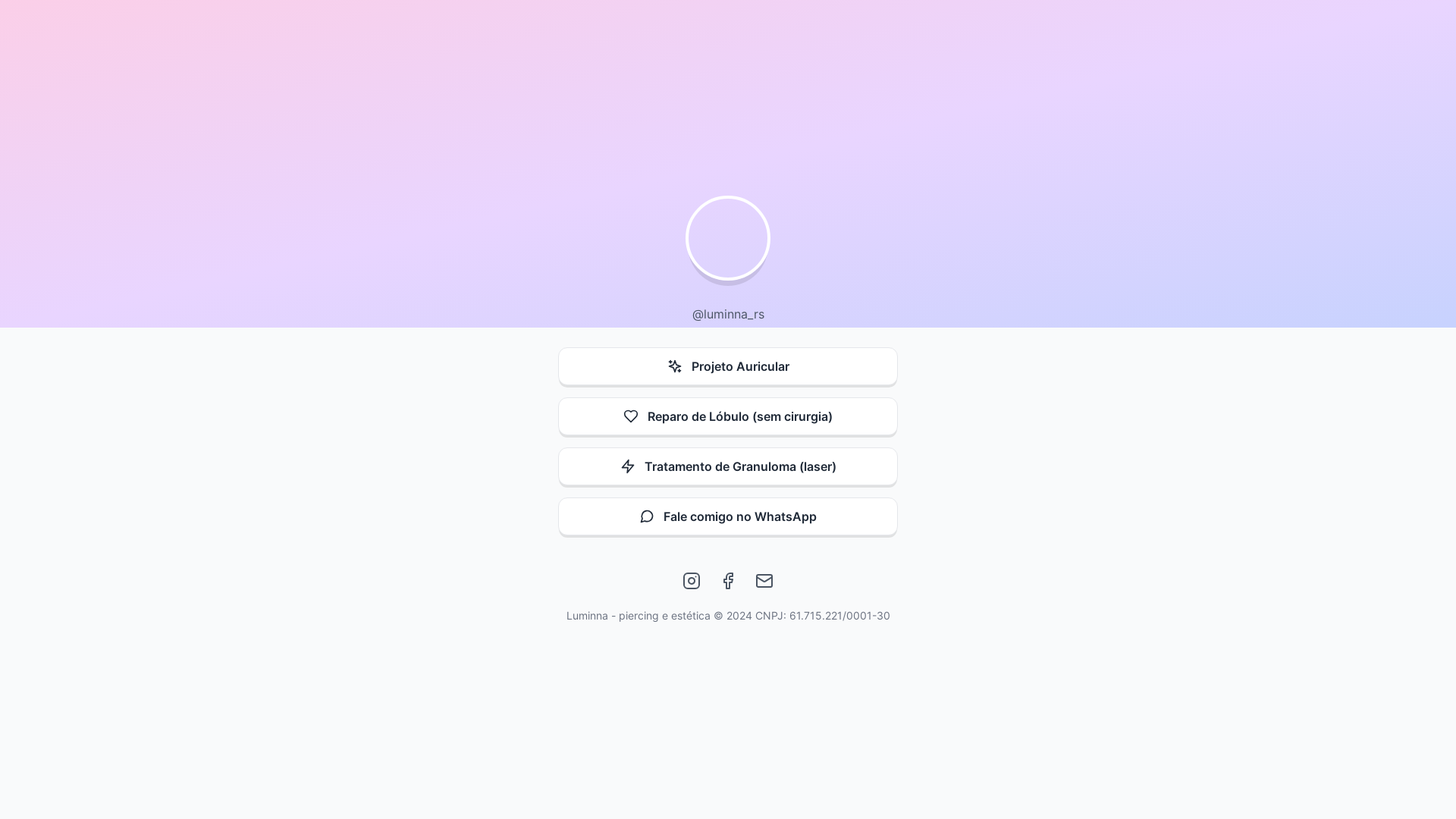 website screenshot of https://luminna-piercing.shop/