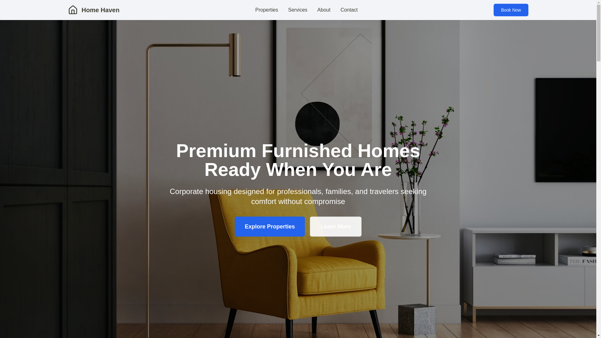 website screenshot of https://homehavenfurnished.com/
