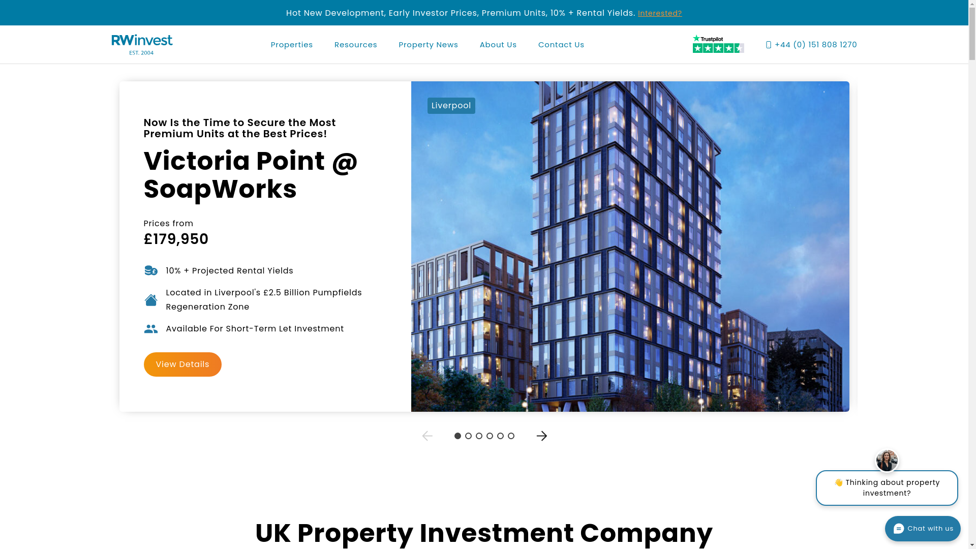 website screenshot of https://rwinvest-marketing.com/