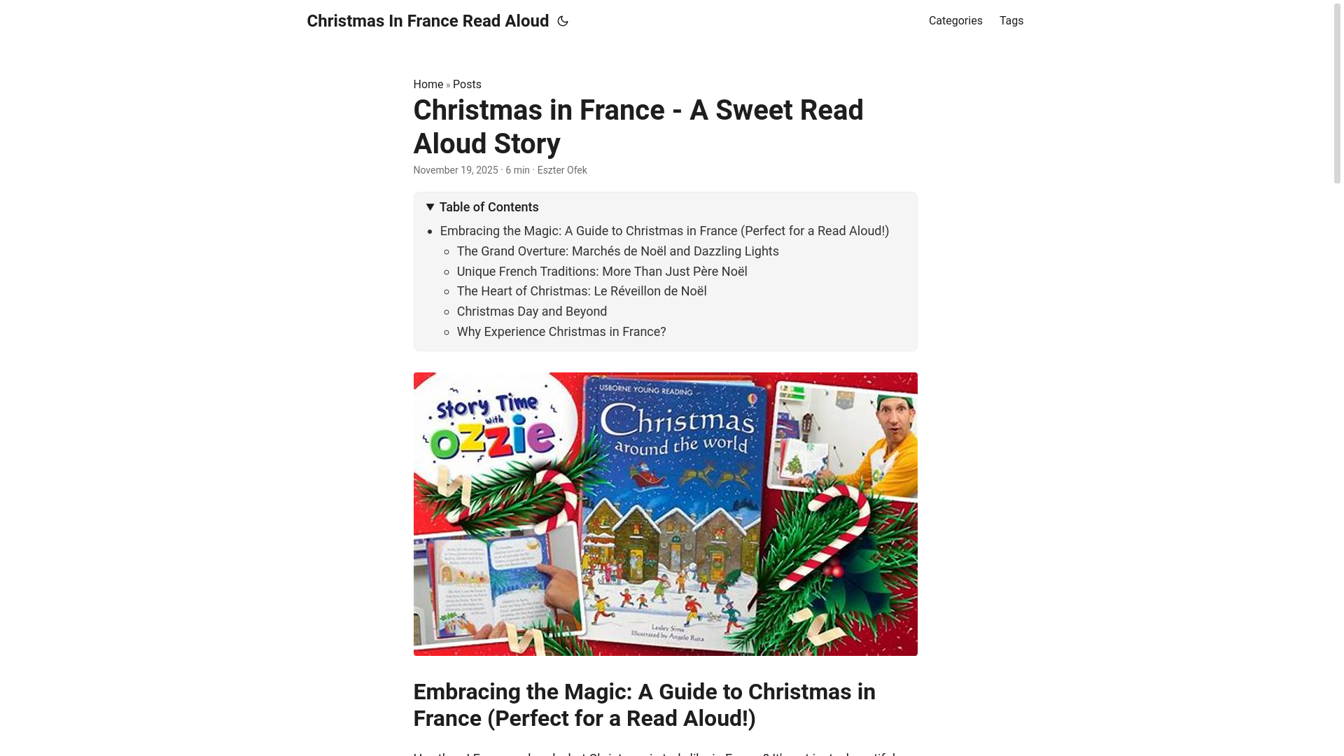 website screenshot of https://christmasinfrancereadaloud2.pages.dev/