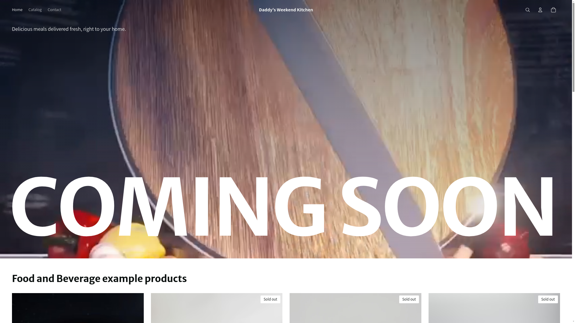 website screenshot of https://daddysweekendkitchen.co.uk/