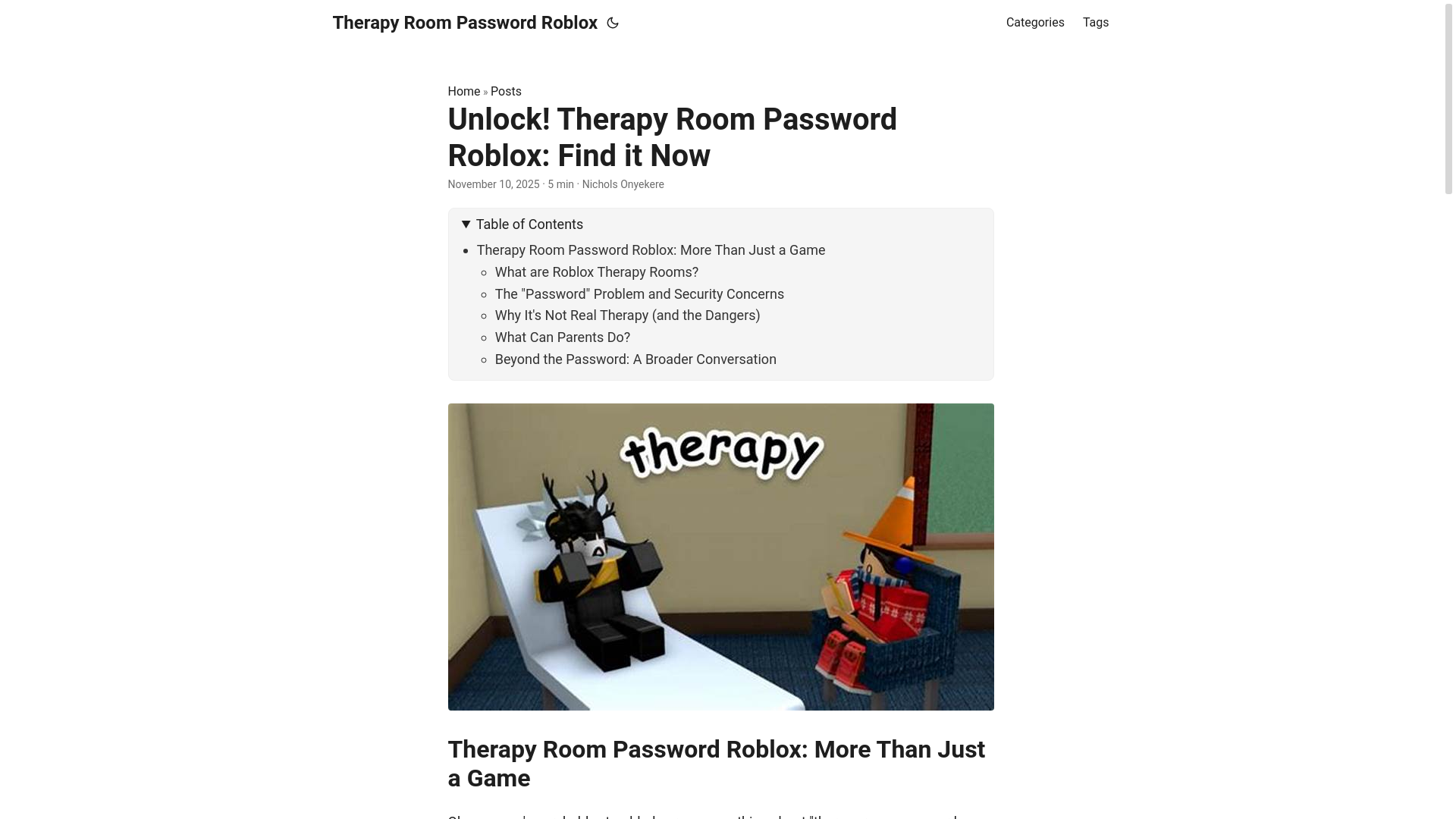 website screenshot of https://therapy-room-password-roblox.pages.dev/