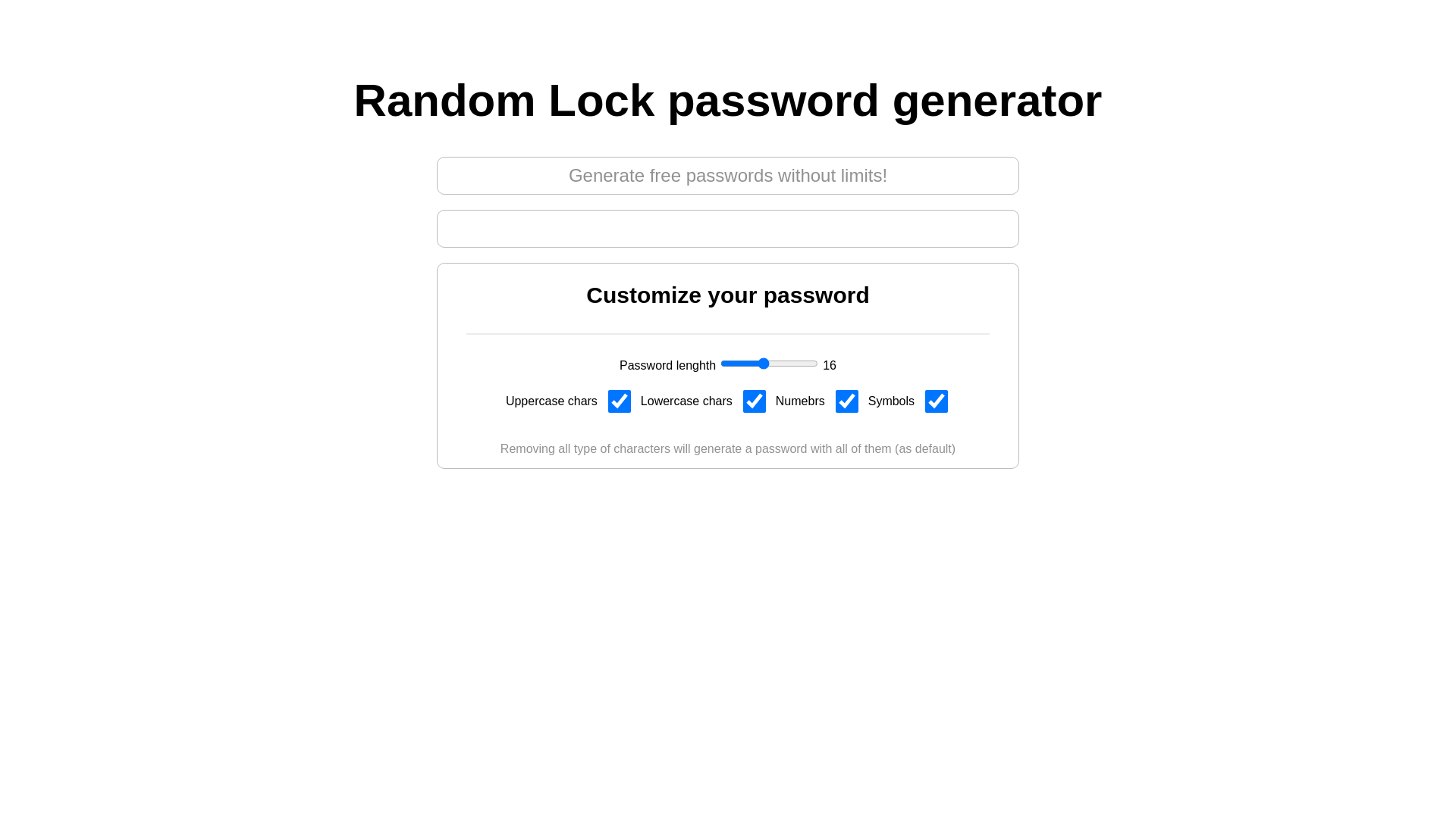 website screenshot of https://randomlockgenerator.pages.dev/