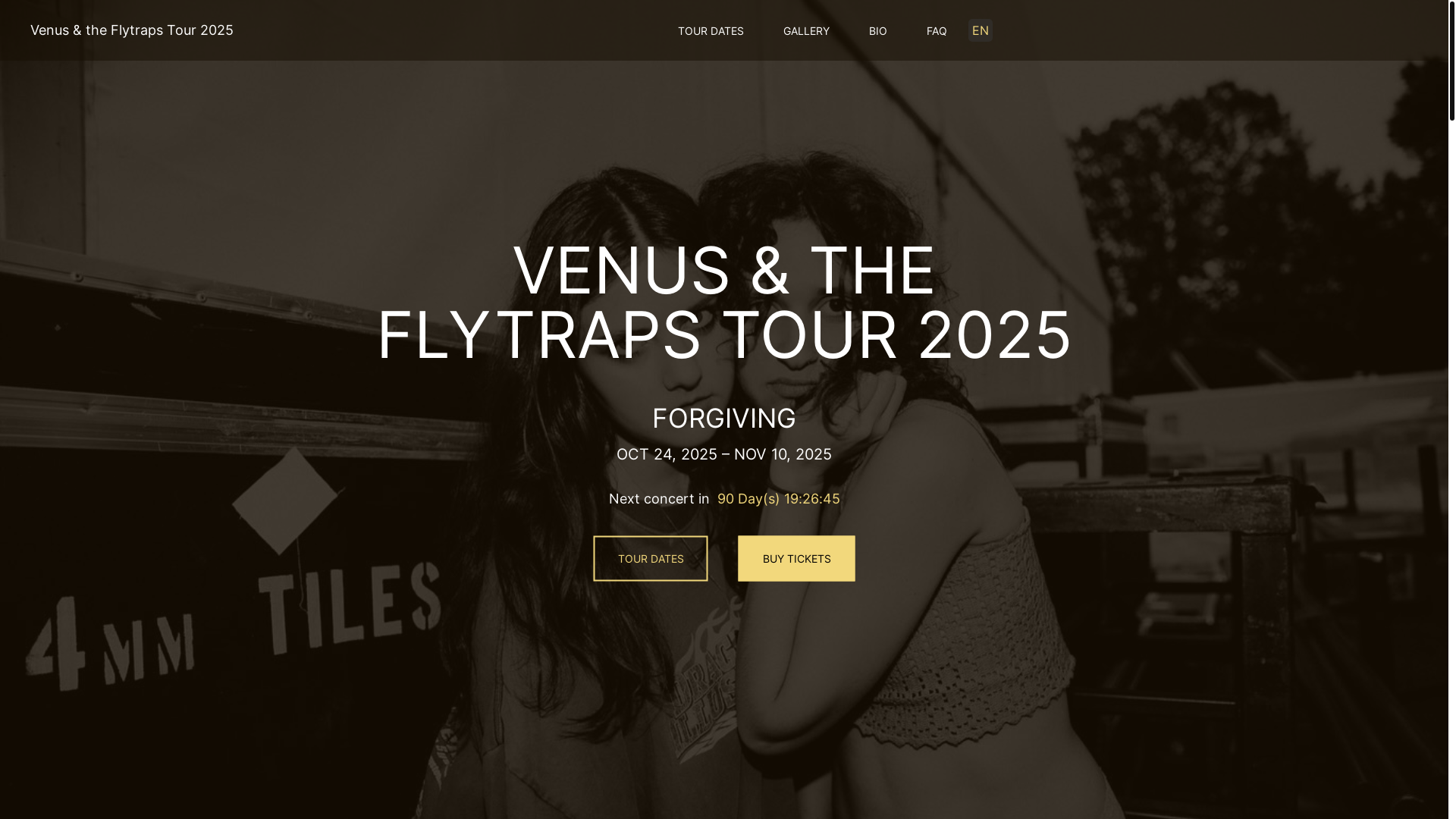 website screenshot of https://venusandtheflytrapstour-com-github-io.pages.dev/