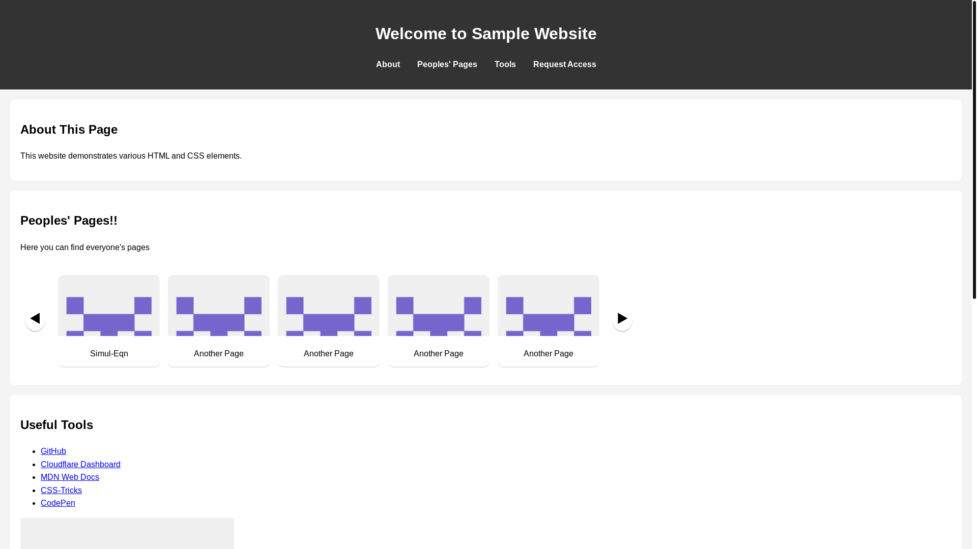 website screenshot of https://staticwebsitetutorial.pages.dev/