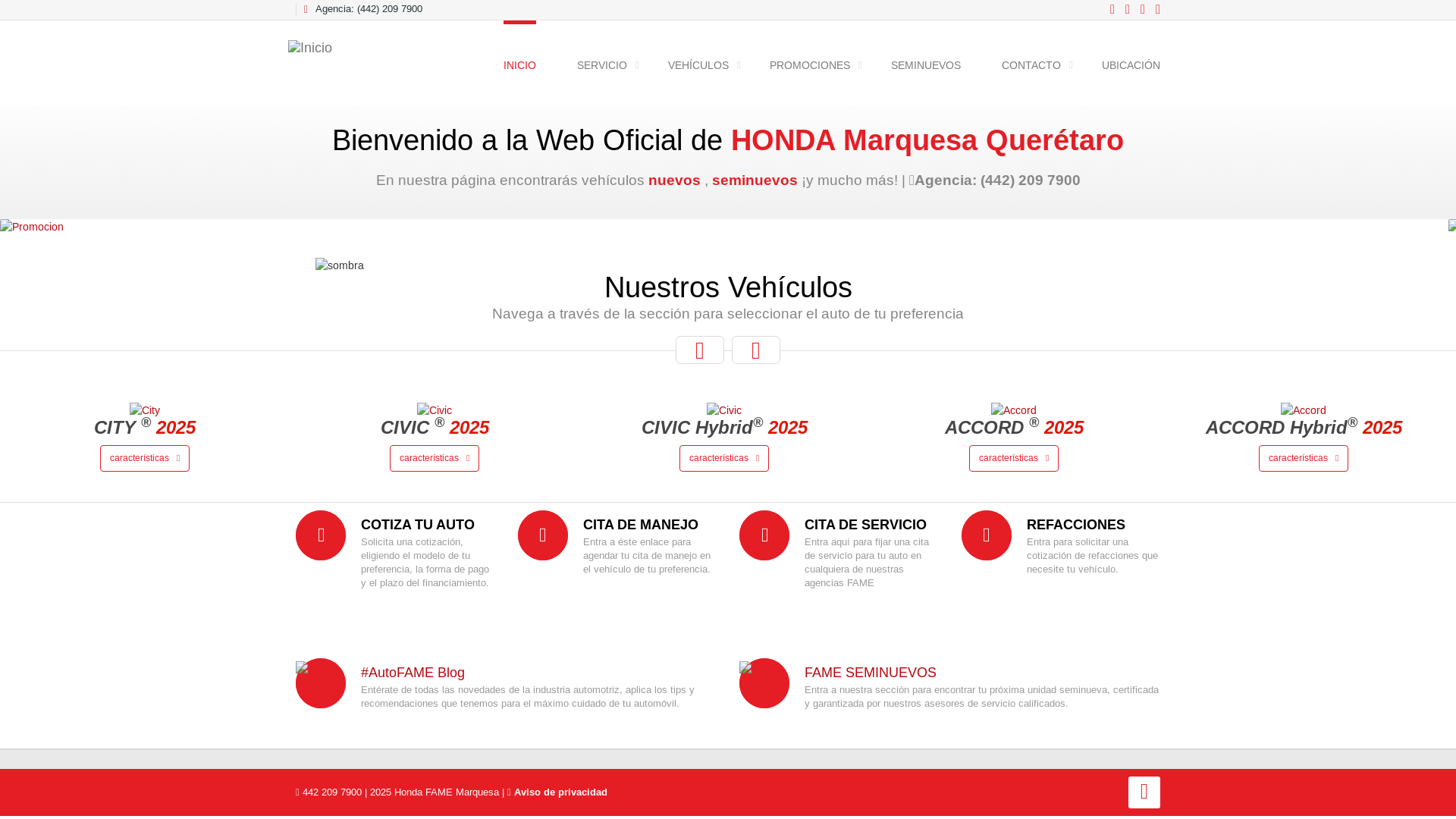 website screenshot of https://hondamarquesa.com/