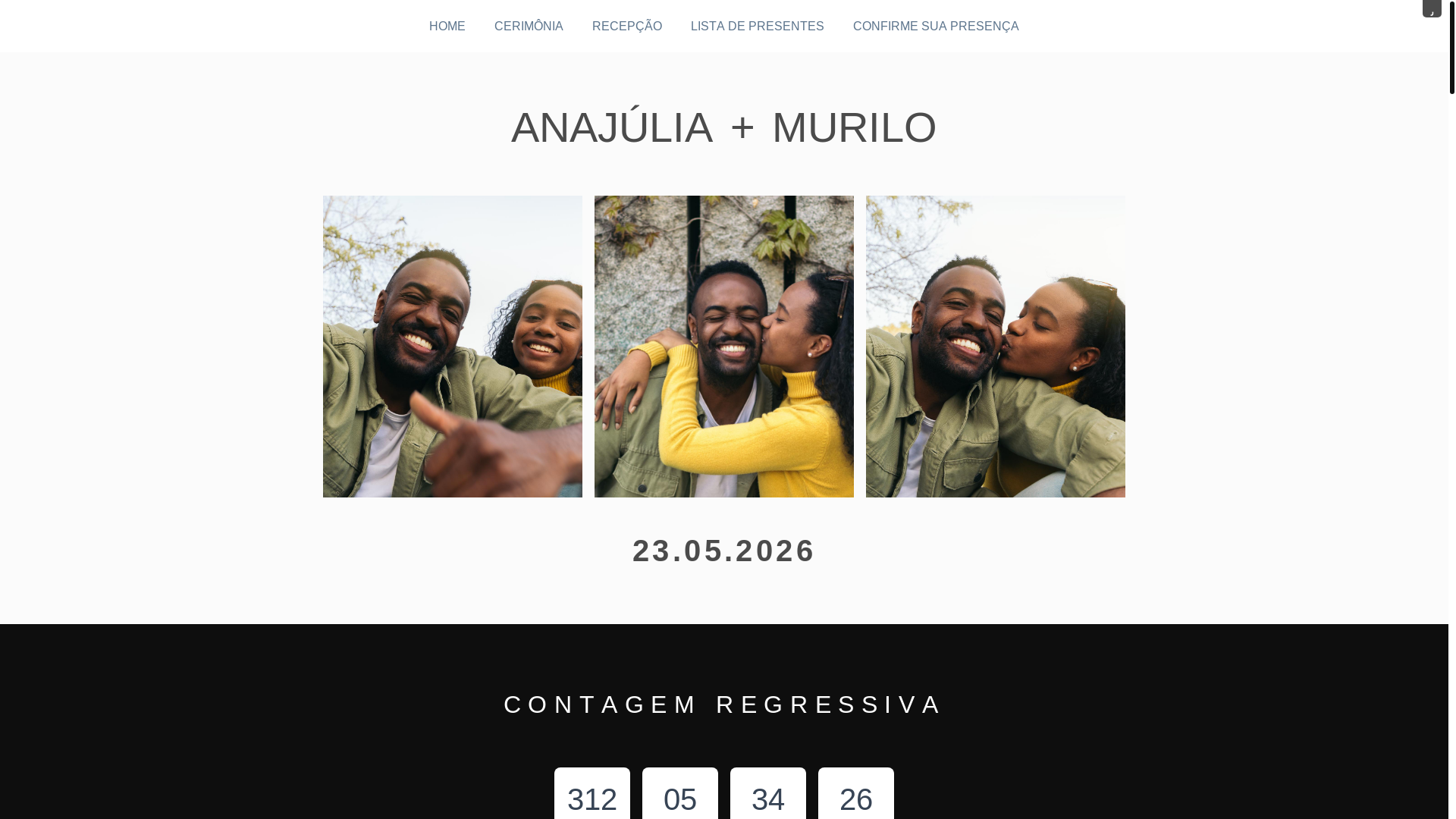 website screenshot of https://casamentoanajuliaemurilo.com.br/