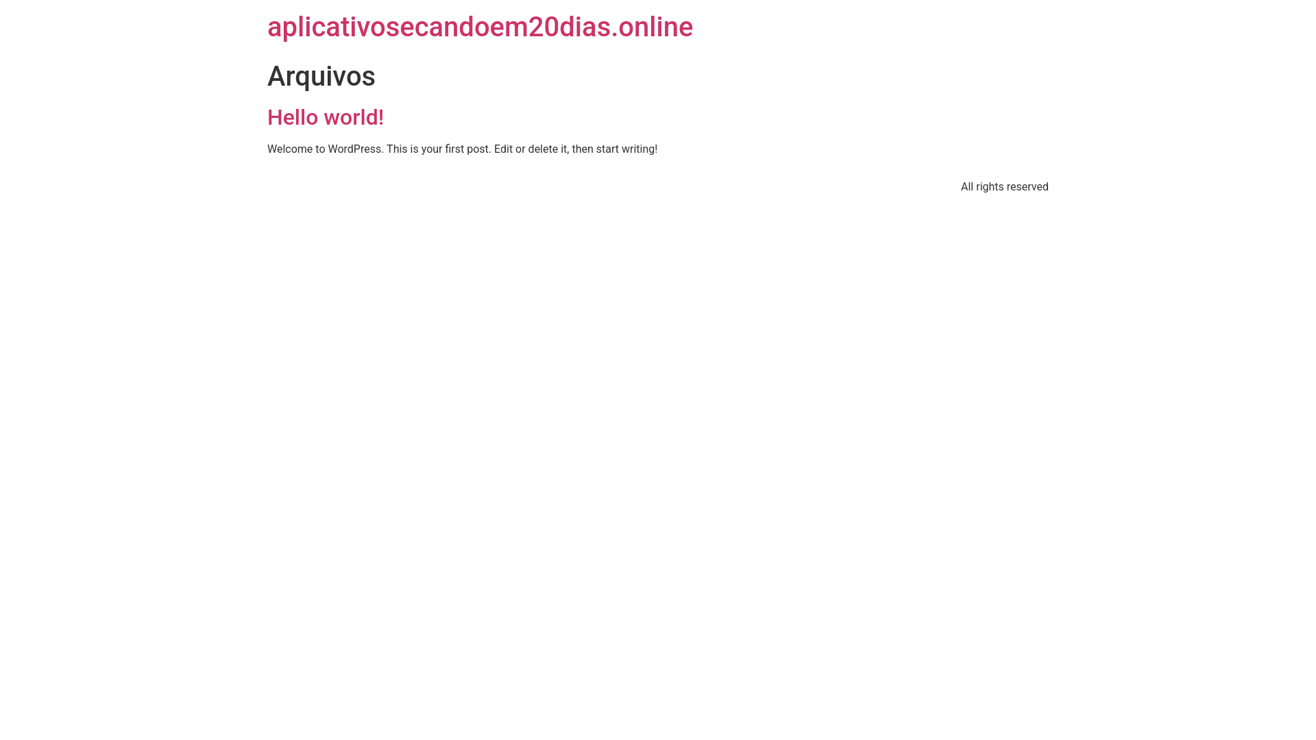 website screenshot of https://aplicativosecandoem20dias.online/