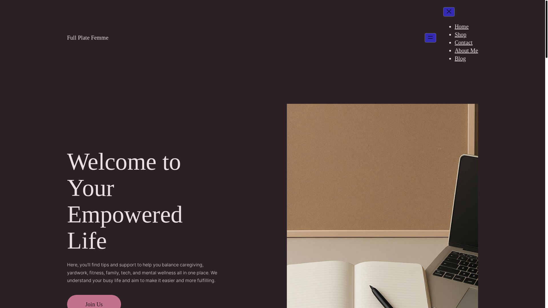 website screenshot of https://fullplatefemme.com/