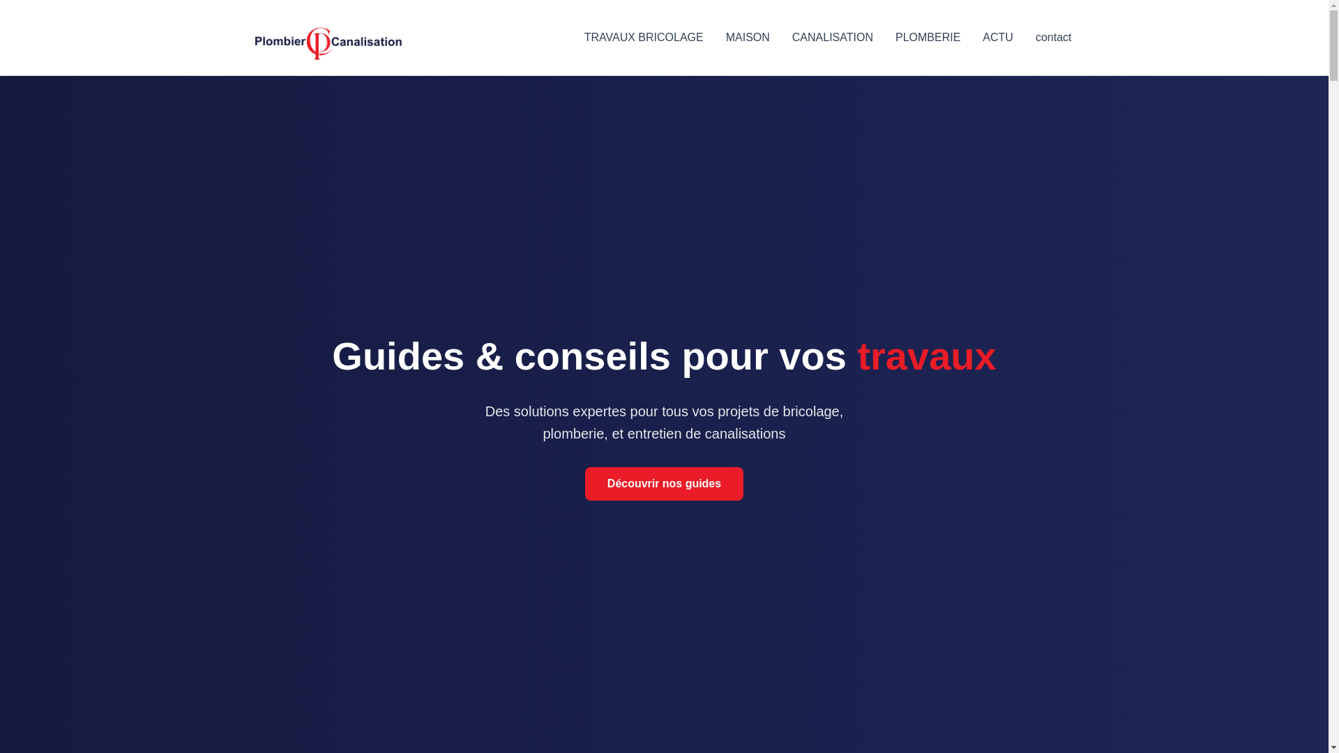 website screenshot of https://plombiercanalisation.com/