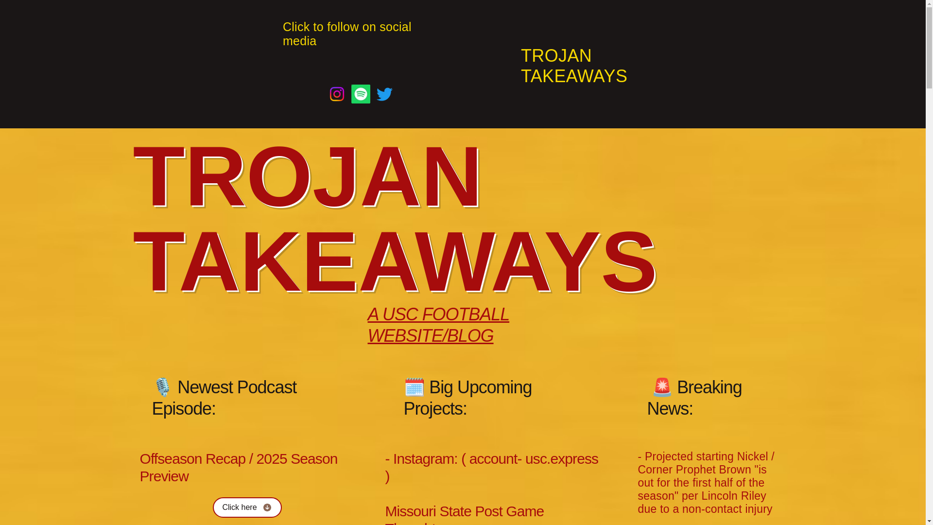website screenshot of https://trojantakeaways.com/