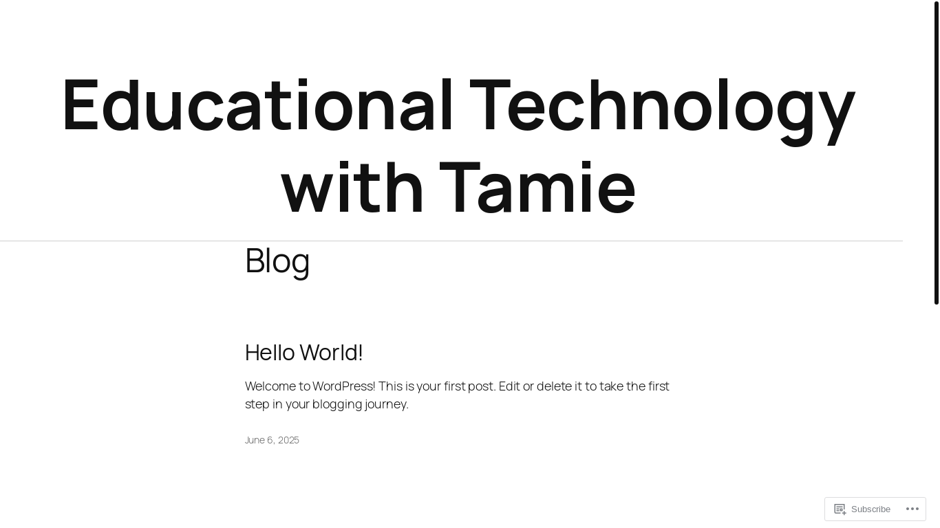 website screenshot of https://edtechtamie.com/